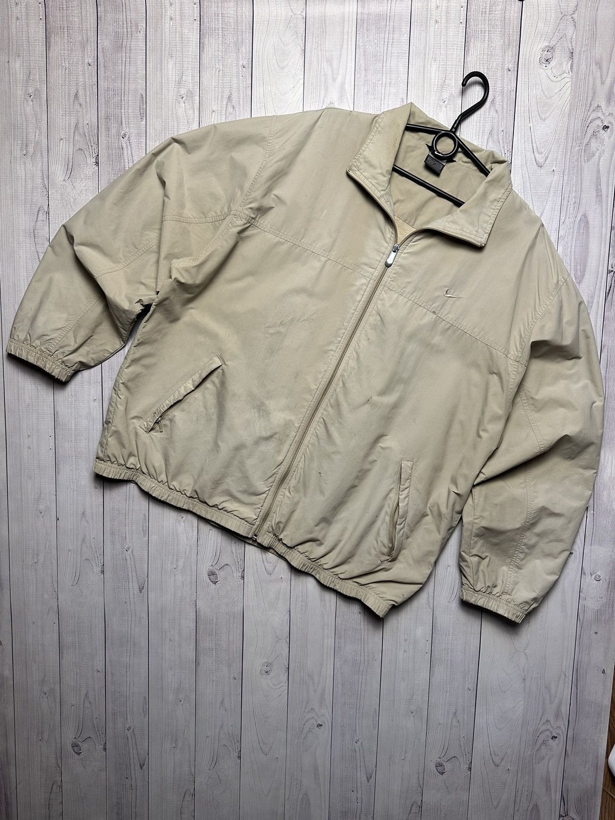 Nike × Vintage Vintage Nike light jacket logo size XL distressed big swoosh Size US XL / EU 56 / 4 - 1 Thumbnail