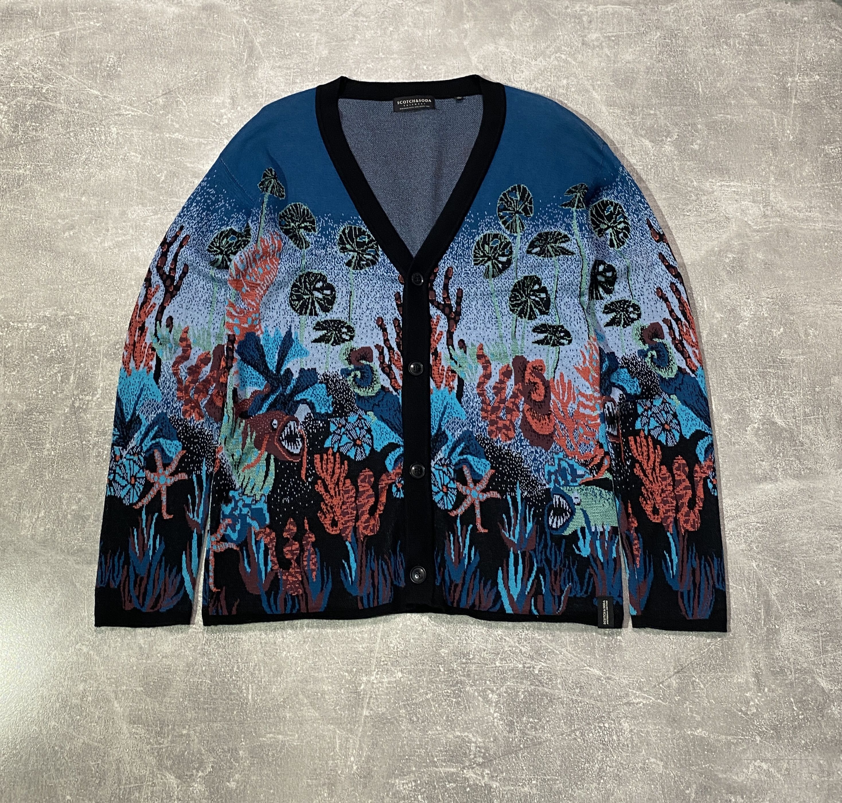 Scotch & Soda Scotch & Soda Underwater World Cardigan Knit Sweater Size US M / EU 48-50 / 2 - 4 Thumbnail