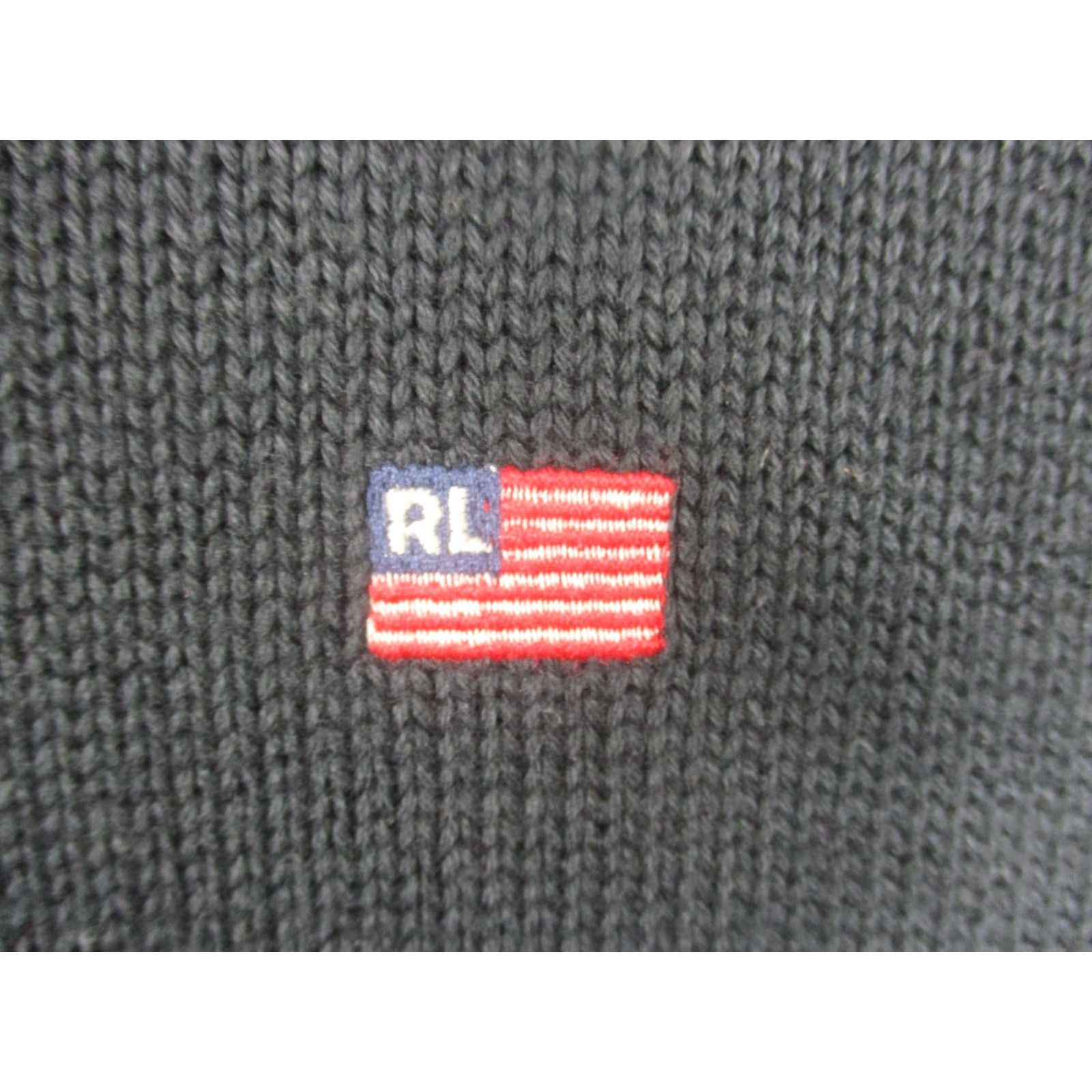 Vintage VINTAGE Polo Jeans Company Sweater Mens Medium Green 1/4 Zip Mock Neck USA Flag Logo Size US M / EU 48-50 / 2 - 2 Thumbnail