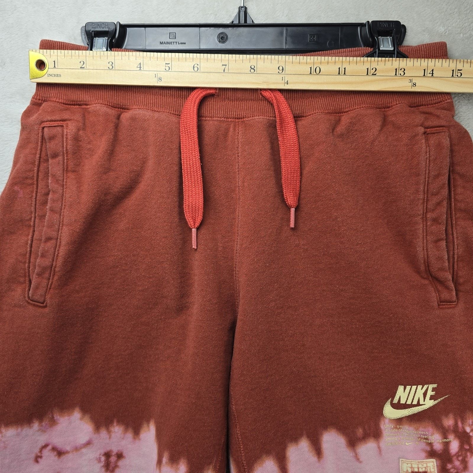 Nike Nike Sportswear French Terry Peace Shorts Mens Small Orange Size US 30 / EU 46 - 9 Thumbnail