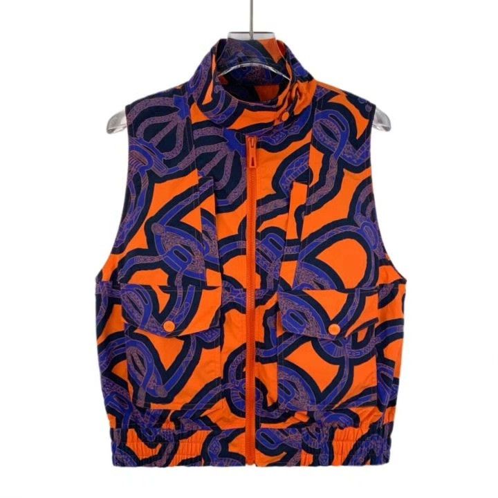 Hermes Hermes Colorblock Geometric Print Vest Size XXS / US 00 / IT 34 - 1 Thumbnail
