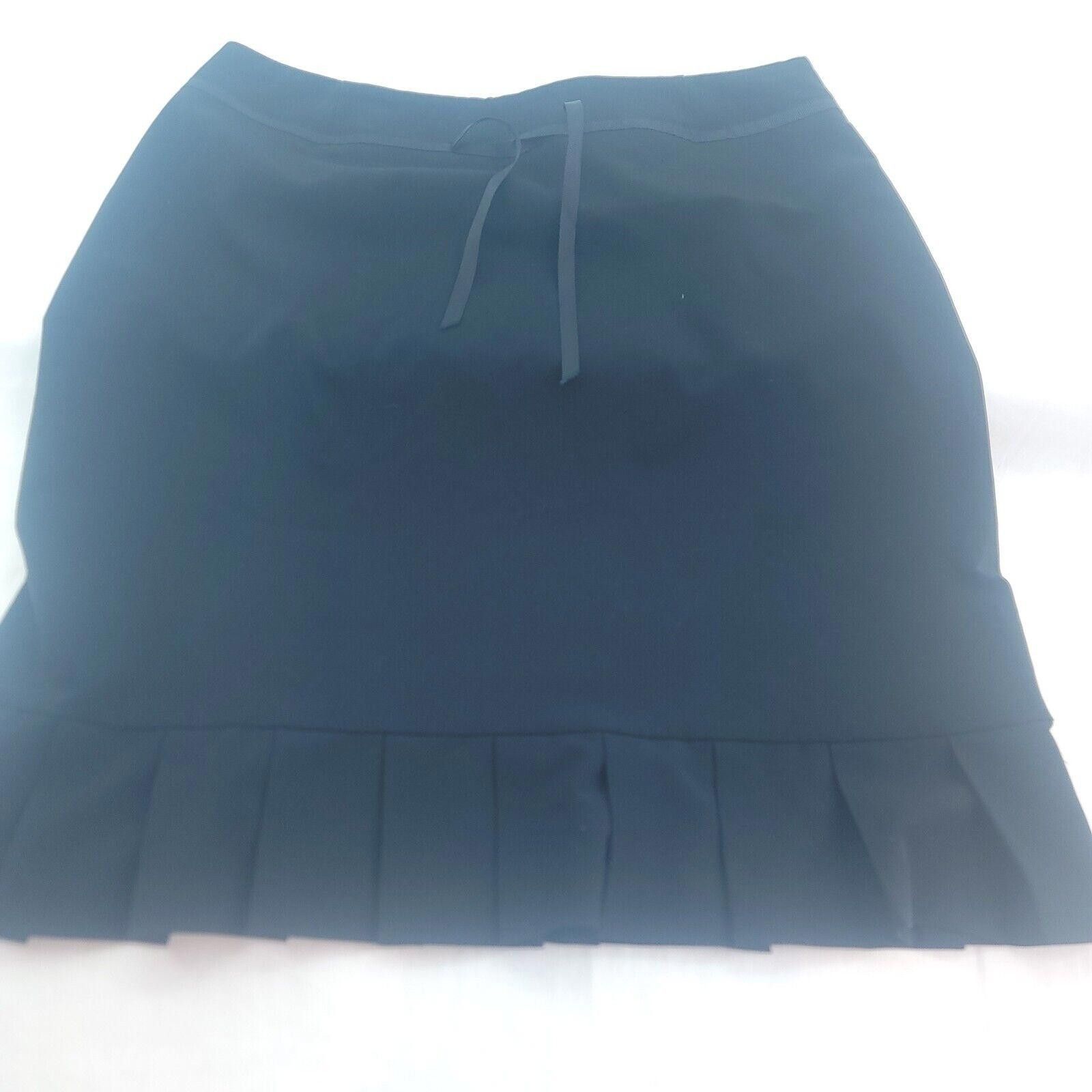 Designer Vintage CiZi Women's Size 12 Black Ruffle Hemline Skirt Size 34" / US 12 / IT 48 - 1 Thumbnail