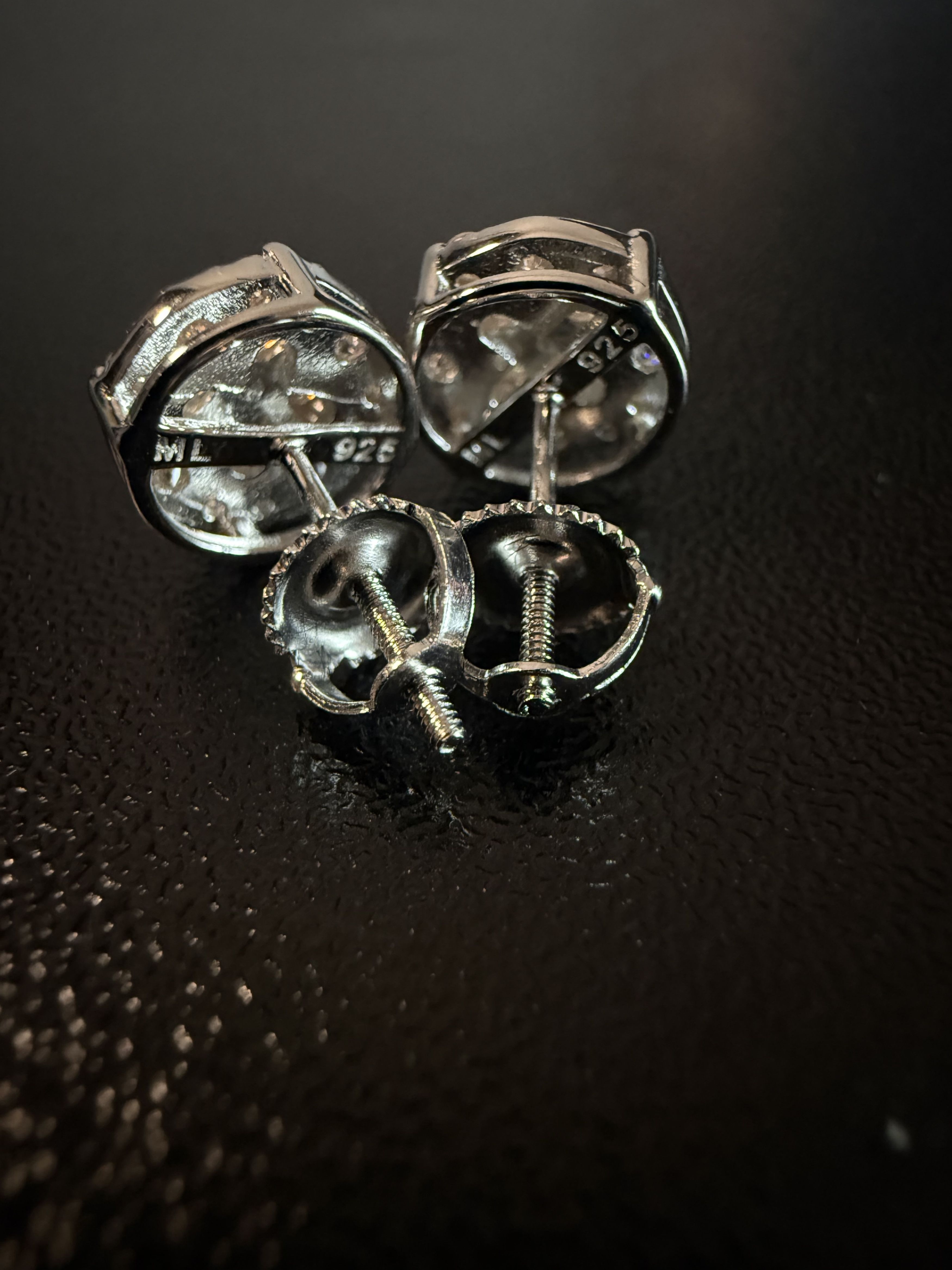 Other Silver Half Snowball's Moissanite Mens Earrings Size ONE SIZE - 3 Thumbnail