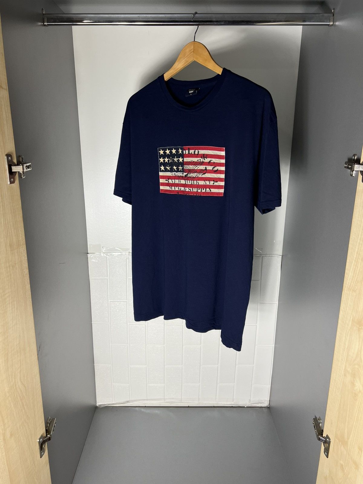 Polo Ralph Lauren VINTAGE POLO RALPH LAUREN USA FLAG CASUAL T-SHIRT Y2K 90s Size US L / EU 52-54 / 3 - 4 Thumbnail
