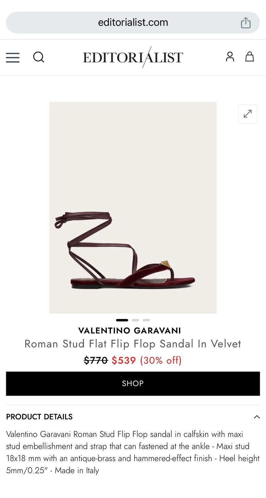 Valentino Valentino Garavani Sandal Roman Stud - Rubin Size US 8 / IT 38 - 4 Thumbnail