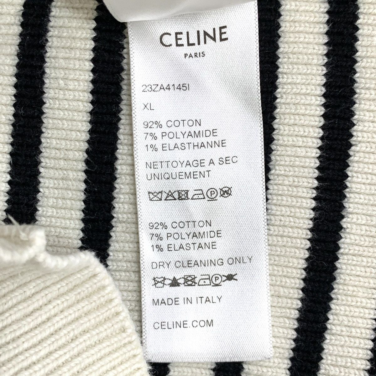 Celine Celine Color-block Striped Long Sleeve Knit Sweater K26WX Size XL / US 12-14 / IT 48-50 - 7 Thumbnail