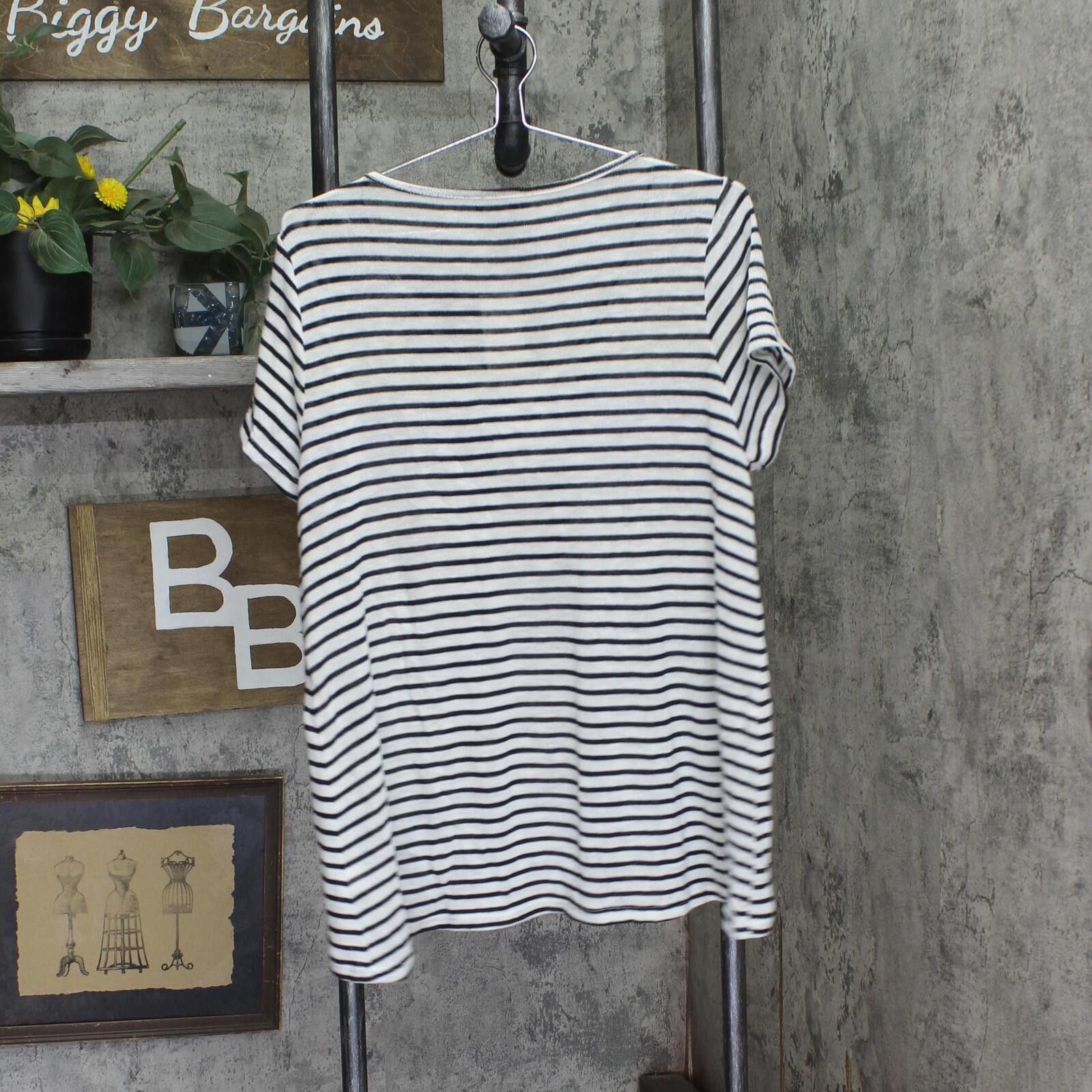 Other Nwt Freshman Striped Lace-up Knit Top Black White Stripe L Size L / US 10 / IT 46 - 2 Thumbnail