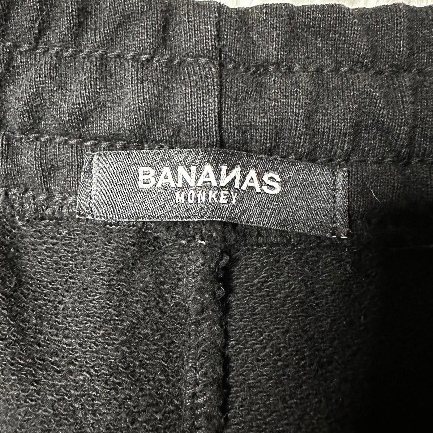 Designer Bananas Monkey Premium Logo Sweat Shorts 7.5” Black Men’s S Size US 30 / EU 46 - 7 Thumbnail