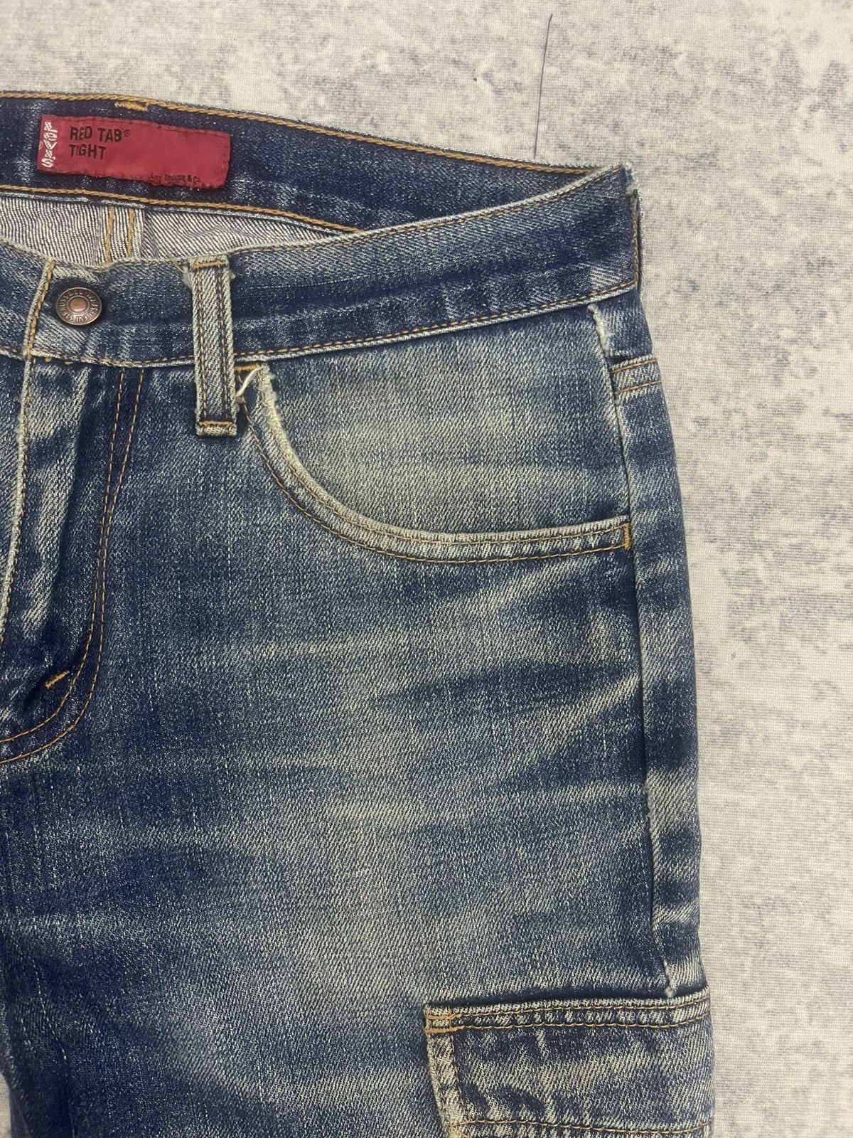 Levi's Vintage Levi's Red Tab "Tight" Denim Cargo Pants Size US 30 / EU 46 - 7 Thumbnail