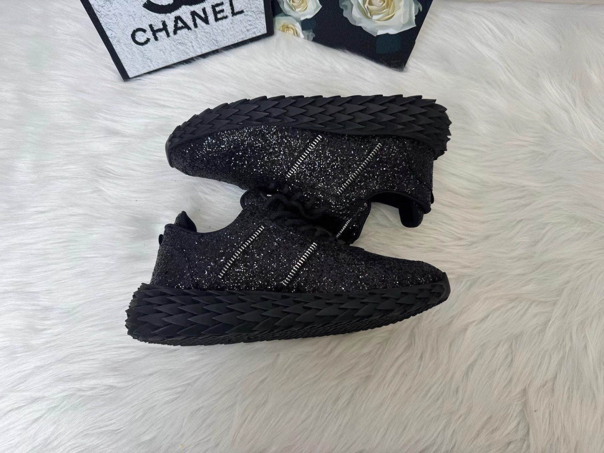 Giuseppe Zanotti Giuseppe Zanotti GZ Black Sequin Casual Shoes K36 Size US 9 / EU 42 - 6 Thumbnail