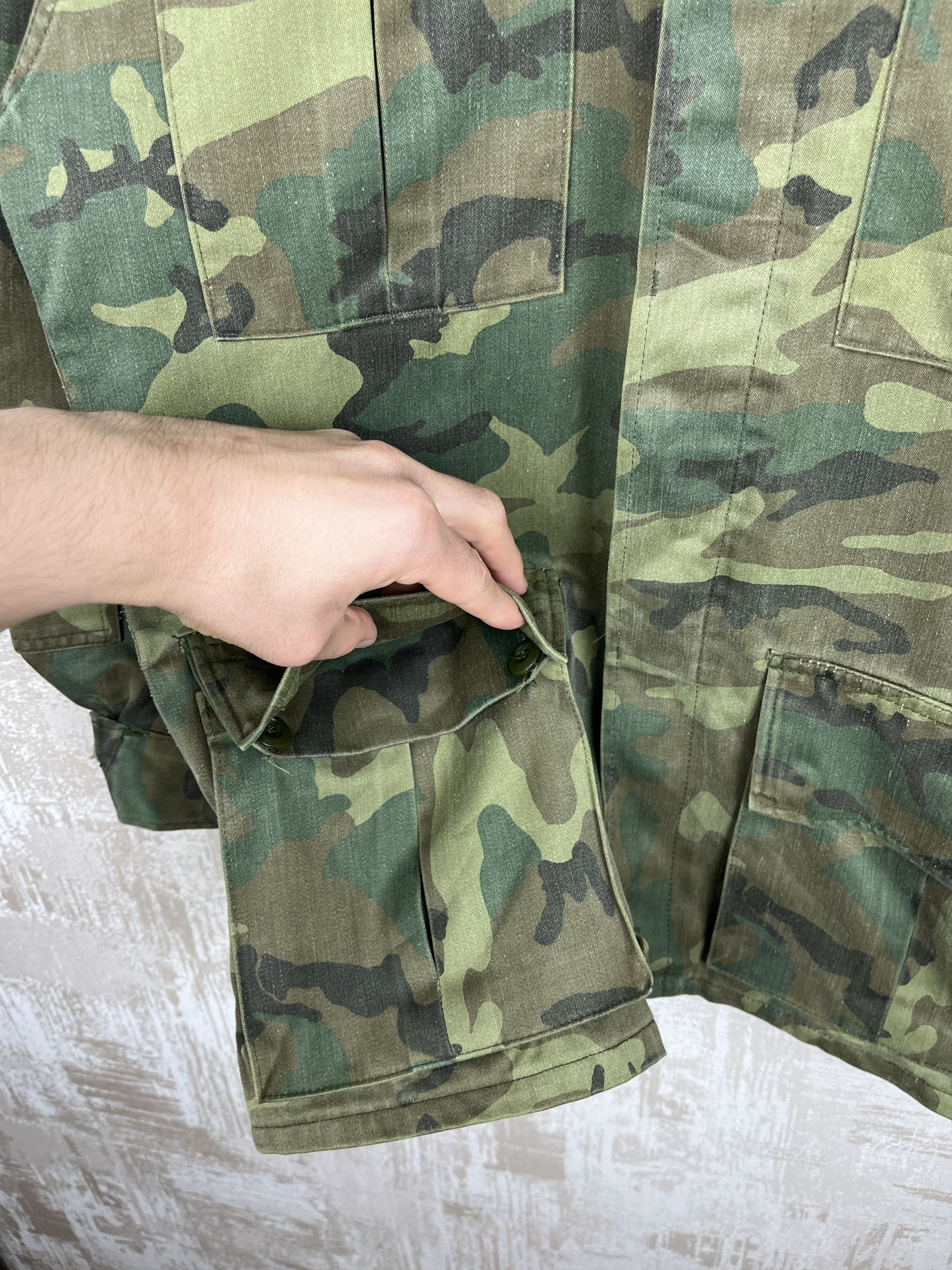 Vintage 80's Vintage Spanish Army Armada Espanola Woodland Jacket Size US S / EU 44-46 / 1 - 6 Thumbnail