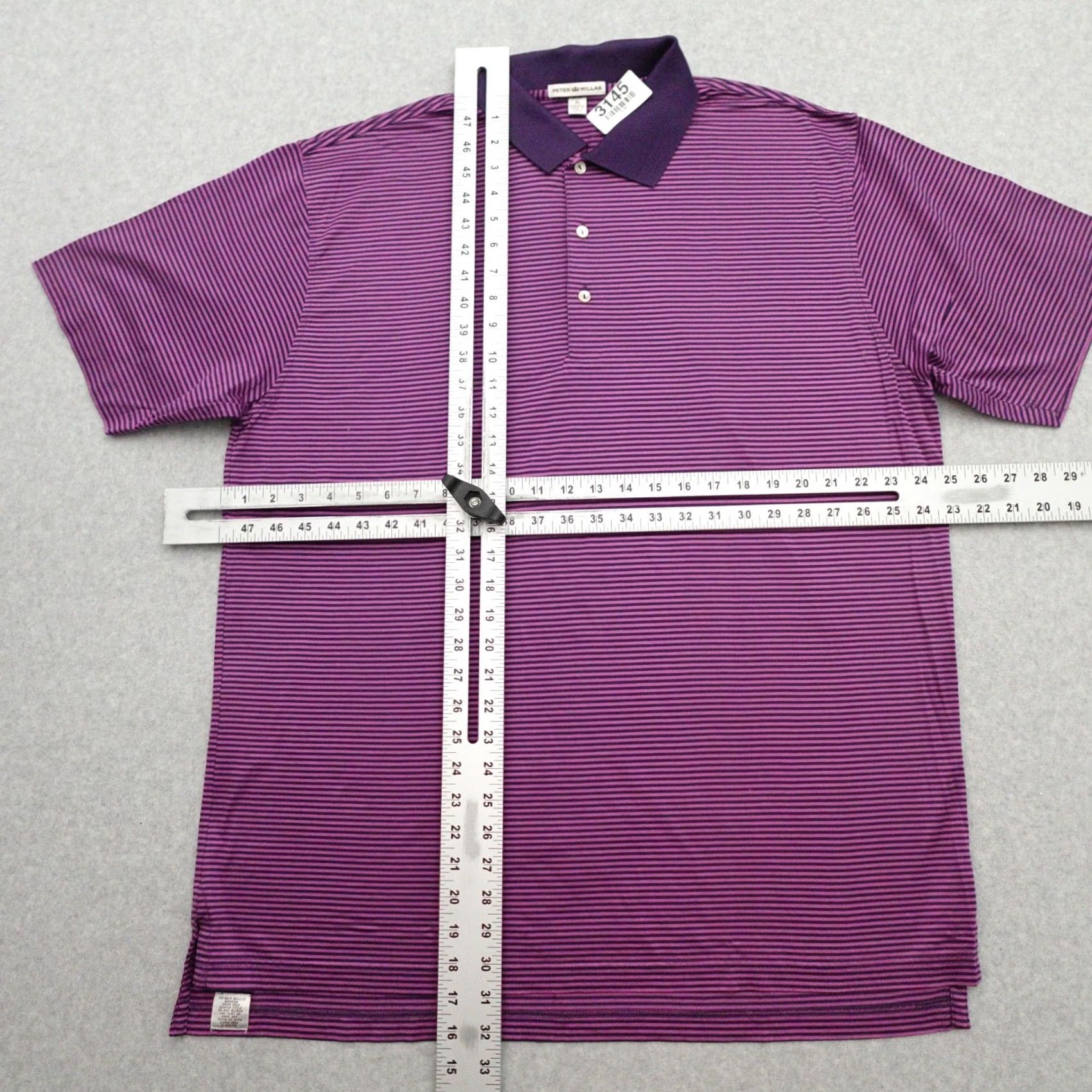 Peter Millar Peter Millar Polo Shirt Mens XL Golf Purple Plum Stripe Bel Air CC 32x25 Size US XL / EU 56 / 4 - 2 Thumbnail
