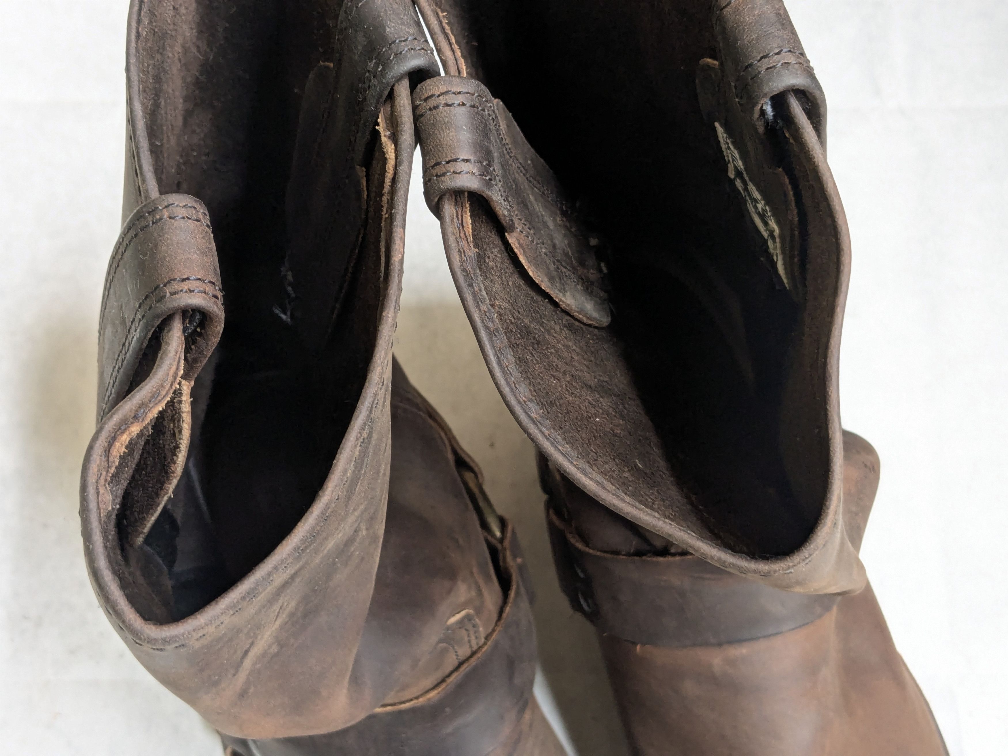 Frye Frye Harness Boots Brown Leather 12 M Buckle Size US 12 / EU 45 - 2 Thumbnail