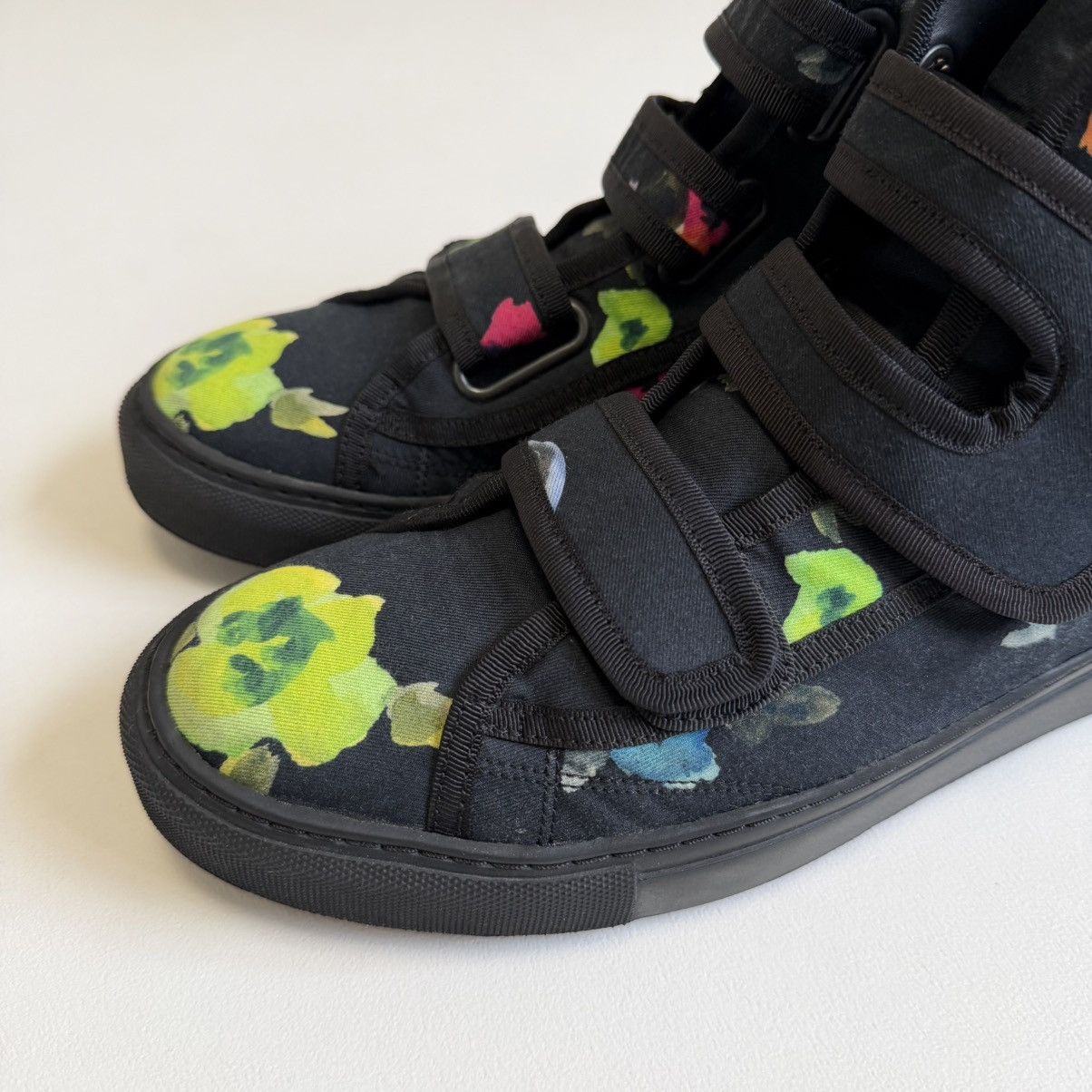 Raf Simons S/S 13 Floral Print Canvas Velcro Sneakers Size US 9 / EU 42 - 3 Thumbnail