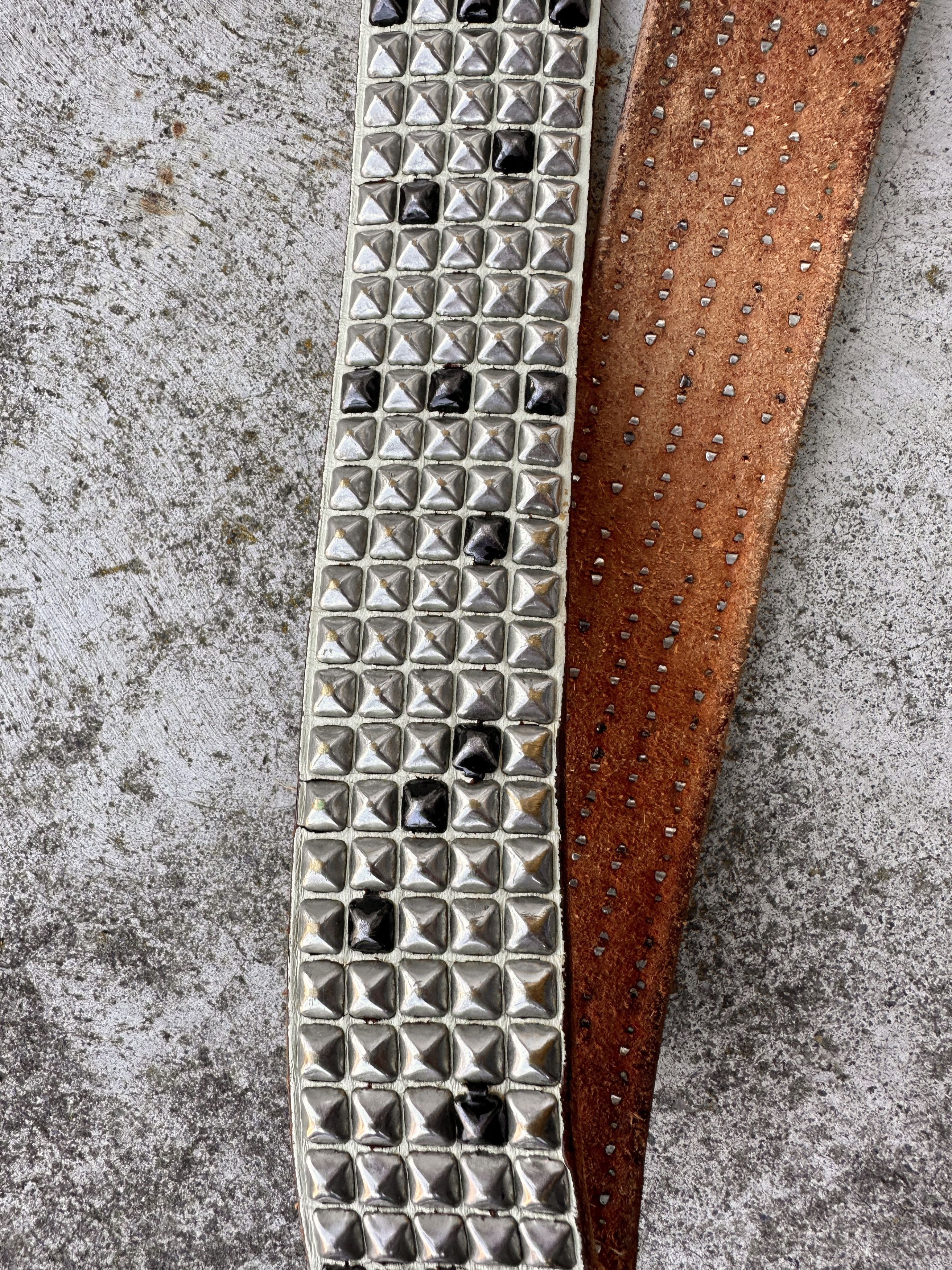 Hollywood Trading Company HTC Western Crust Punk studded leather y2k belt buckle Size ONE SIZE - 4 Thumbnail