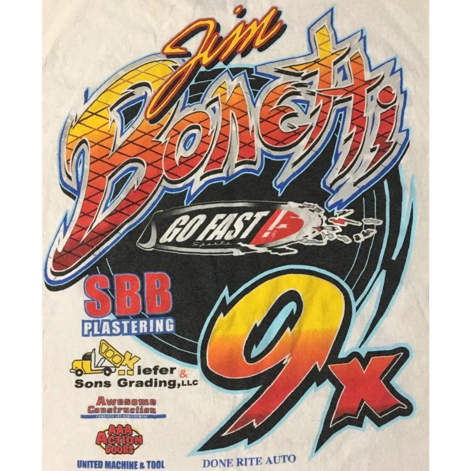 NASCAR VINTAGE Jim Bonetti Dwarf Car Racing Shirt XS White NASCAR Y2K Grunge 80s 90s Size US XS / EU 42 / 0 - 4 Thumbnail