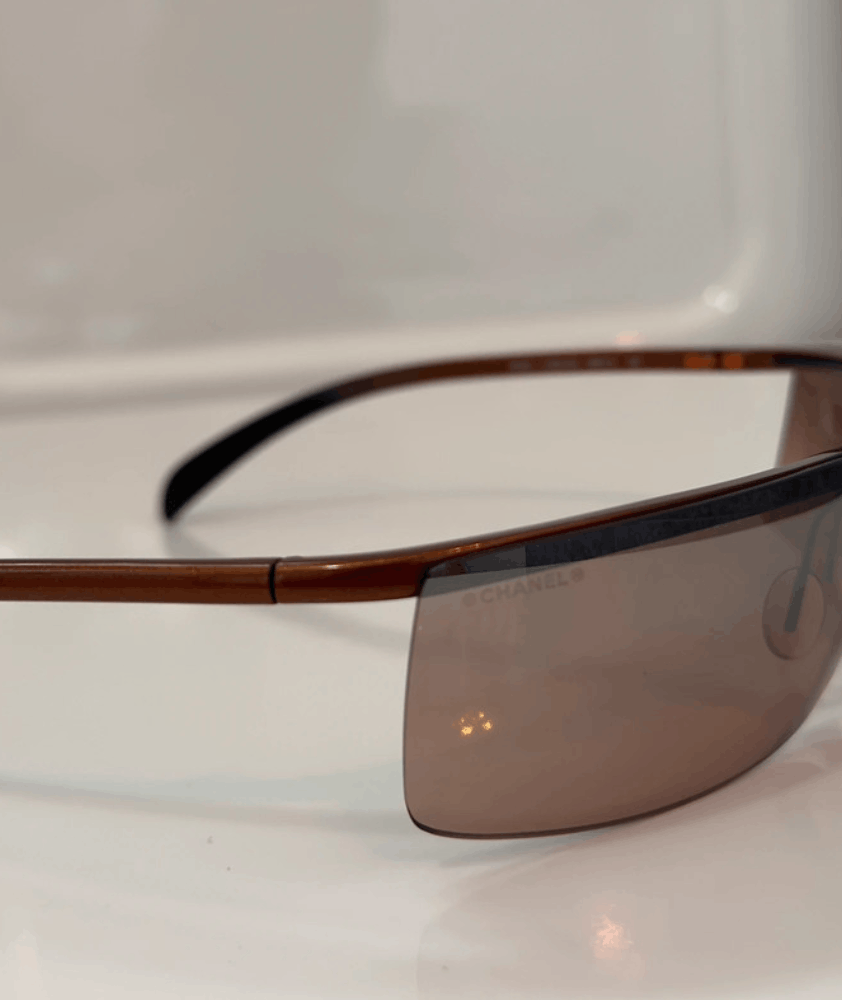 Chanel Chanel Sunglasses 6003 Rhinestone Logo Rimless Vintage Size ONE SIZE - 3 Thumbnail