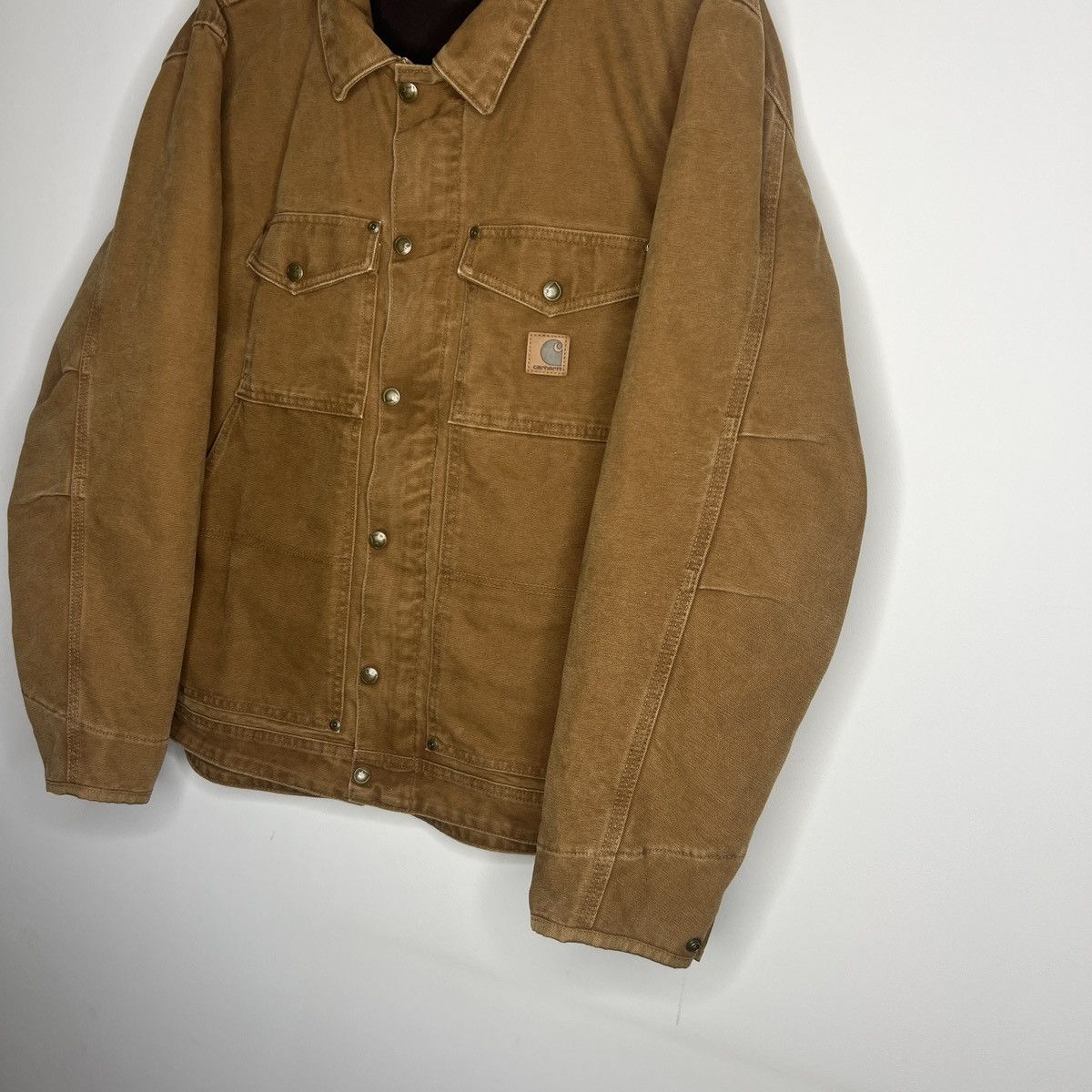 Carhartt × Vintage Vintage Carhartt Detroit Jacket Brown Work Wear Y2K 90s Size US XL / EU 56 / 4 - 2 Thumbnail