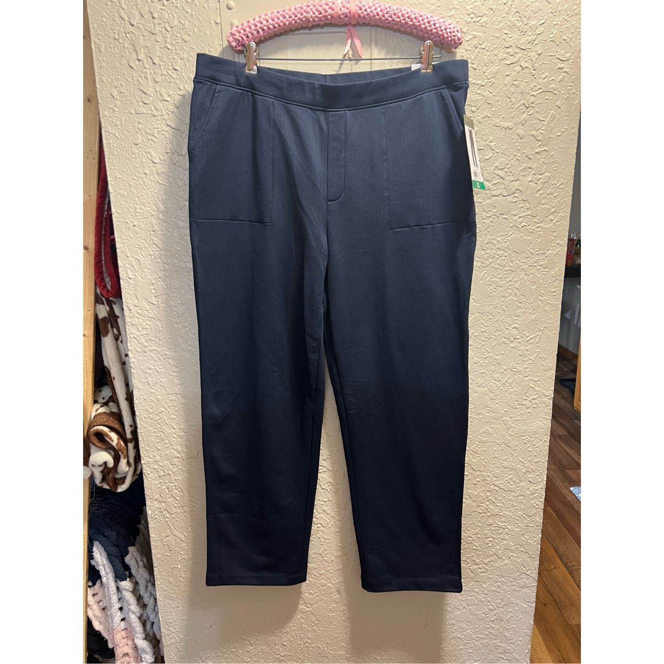 Other Mondetta Blue Herringbone Straight Leg Pants Woman’s XL NEW Size 32" / US 10 / IT 46 - 1 Thumbnail