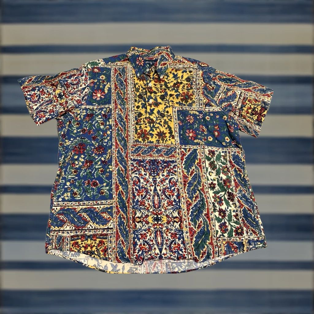 Polo Ralph Lauren VINTAGE Polo Ralph Lauren Short Sleeve Shirt Floral Mens Large Size US L / EU 52-54 / 3 - 1 Thumbnail