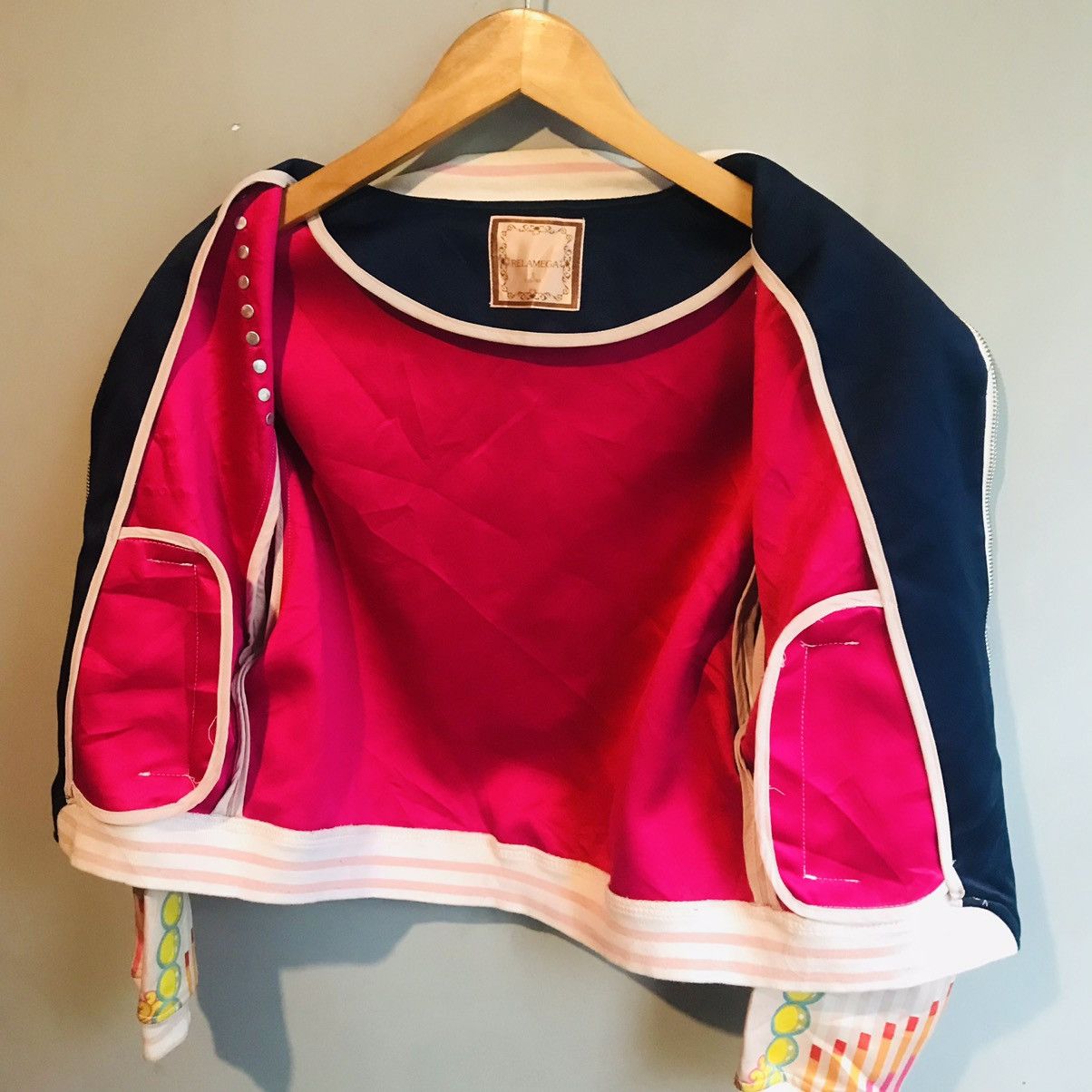 Japanese Brand × Vintage Japanese AOP Bubble Stud Bomber Size S / US 4 / IT 40 - 9 Thumbnail