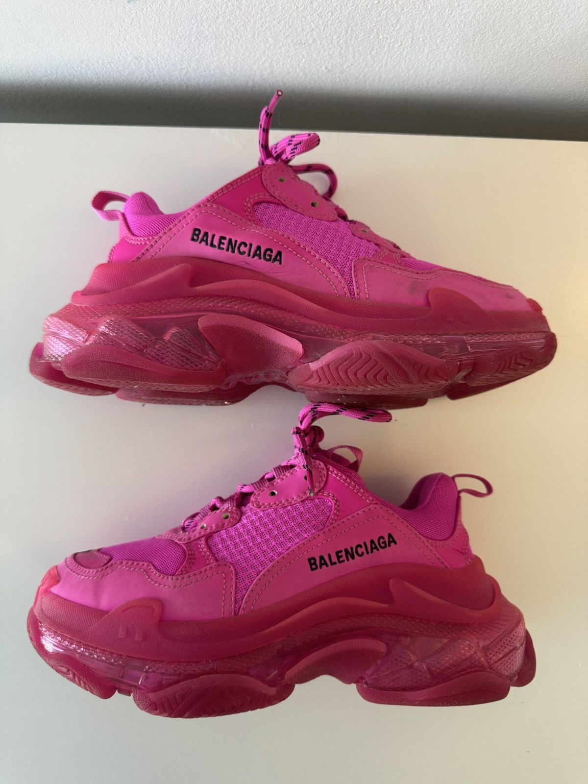 Balenciaga Balenciaga Pink Triple S Size US 7 / IT 37 - 1 Thumbnail