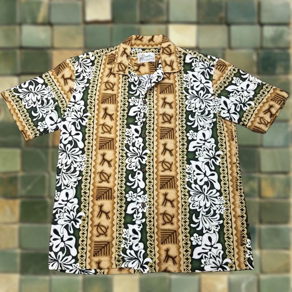 Vintage Winnie Fashion Shirt Men S Button Floral Casual Hawaiian Tribal Shirt Size US S / EU 44-46 / 1 - 1 Thumbnail