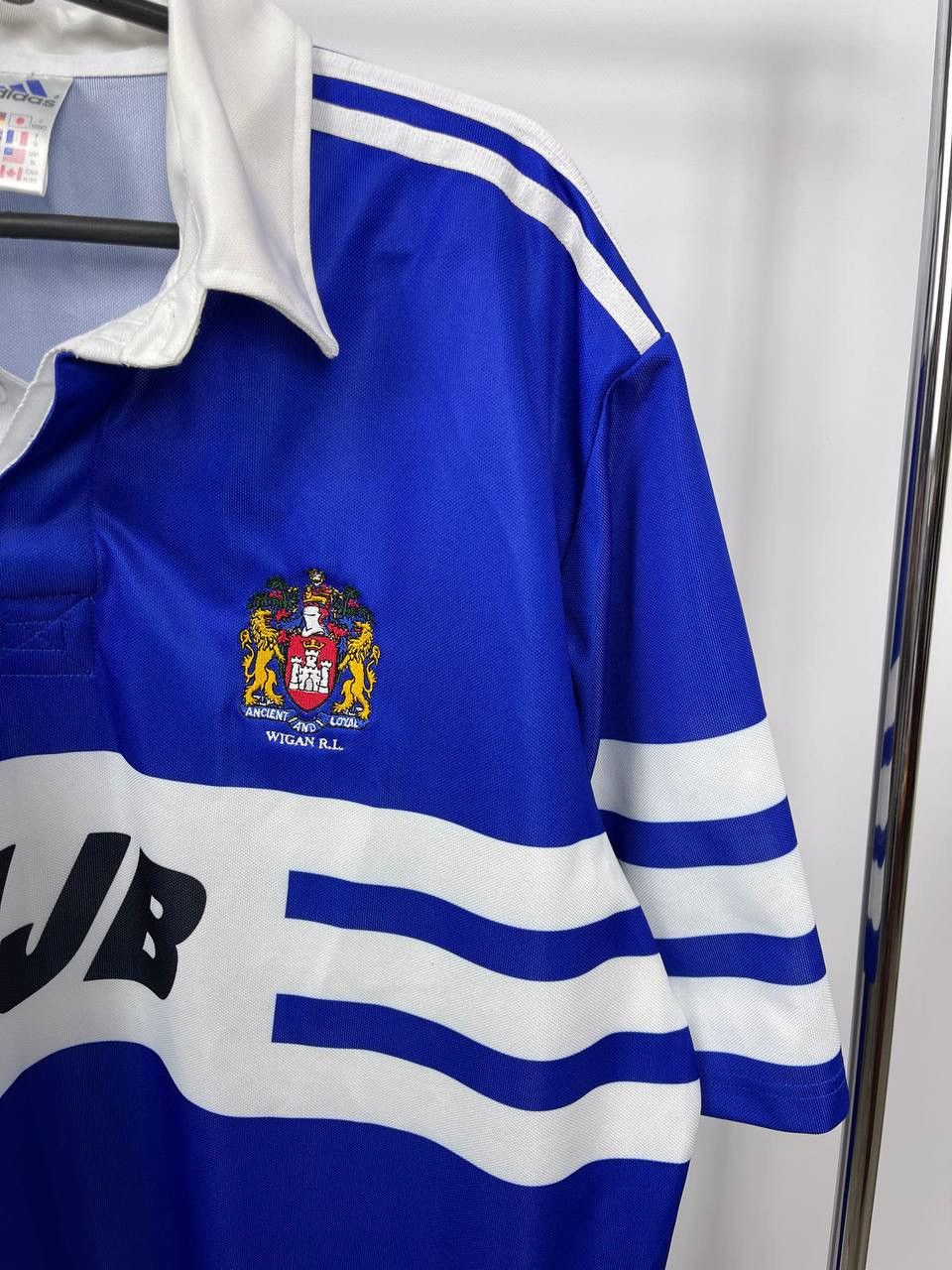 Adidas WIGAN WARRIORS 1999/2000 RUGBY LEAGUE SHIRT ADIDAS SIZE XL Size US XL / EU 56 / 4 - 2 Thumbnail