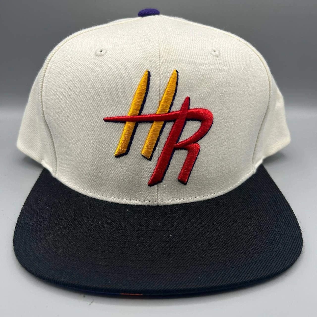 Mitchell & Ness Houston Rockets Hat Men White Black Embroidered Snap Back Size ONE SIZE - 1 Thumbnail
