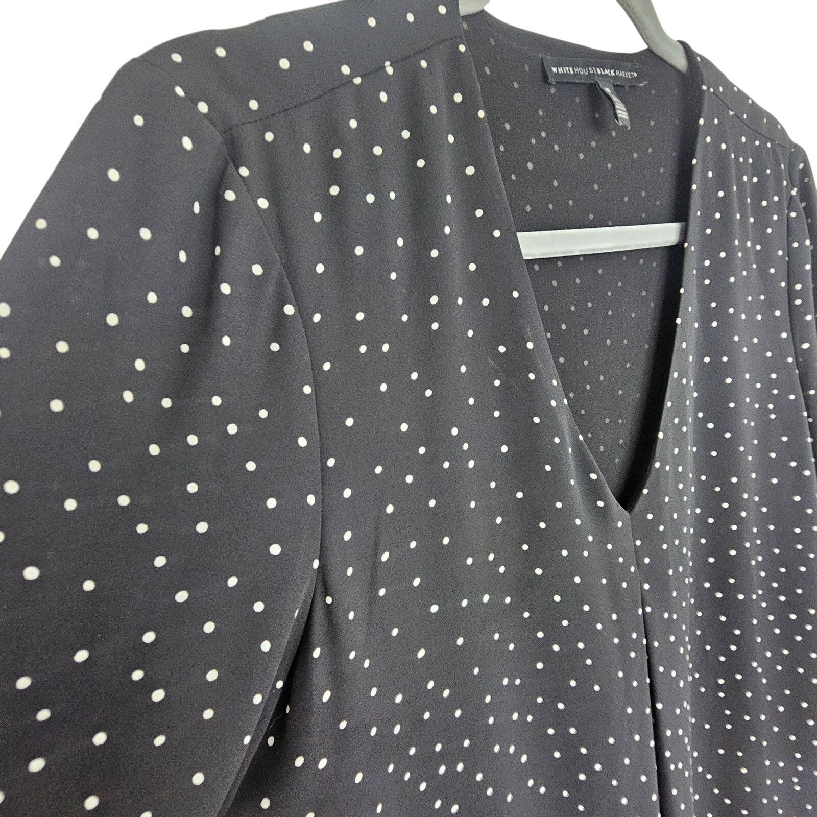 White House Black Market White House Black Market Womens Polka Dot Blouse 10 Classic Size L / US 10 / IT 46 - 5 Thumbnail