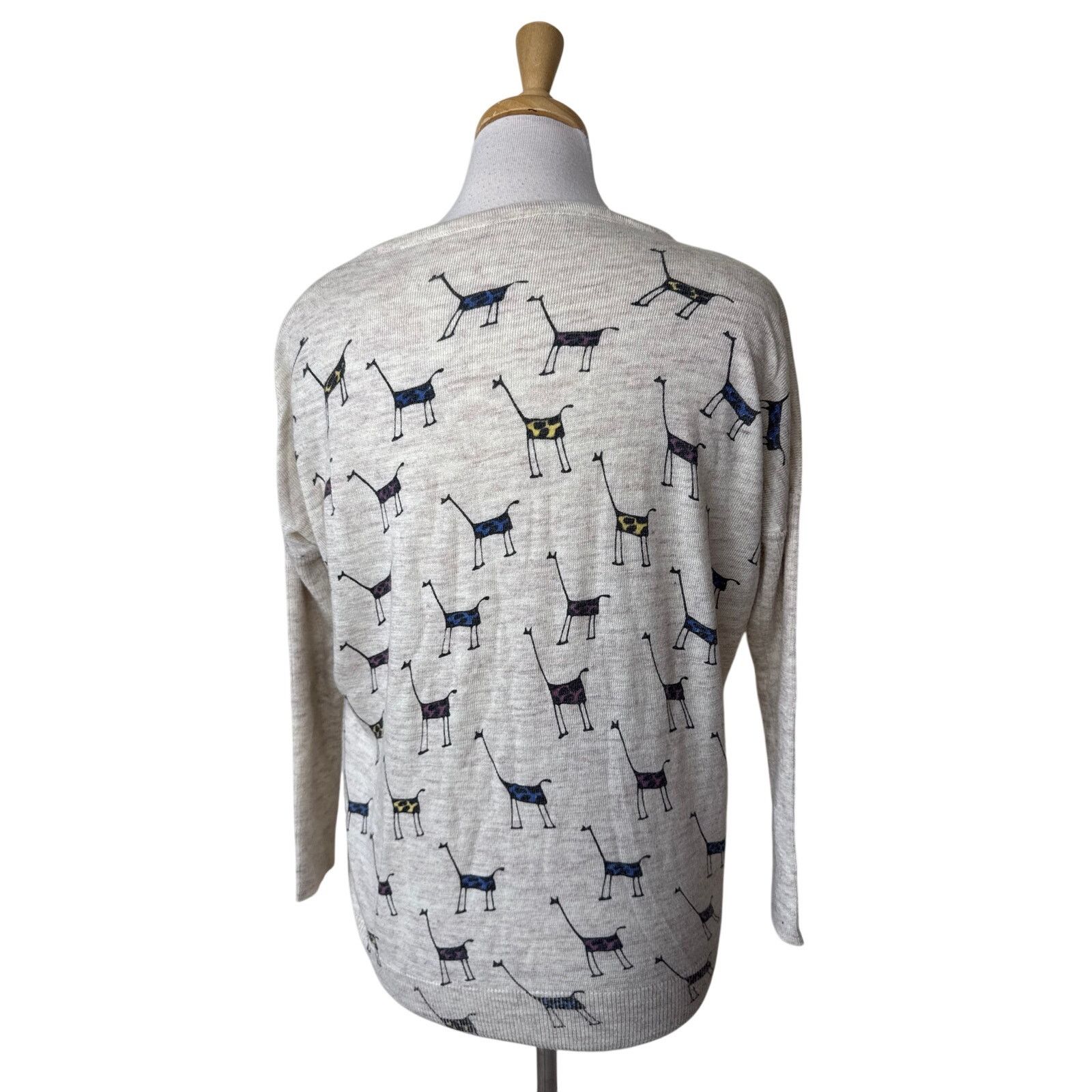 Other Boutique Cotton Polyester Giraffe 3/4 Sleeve Sweater Small Size S / US 4 / IT 40 - 3 Thumbnail
