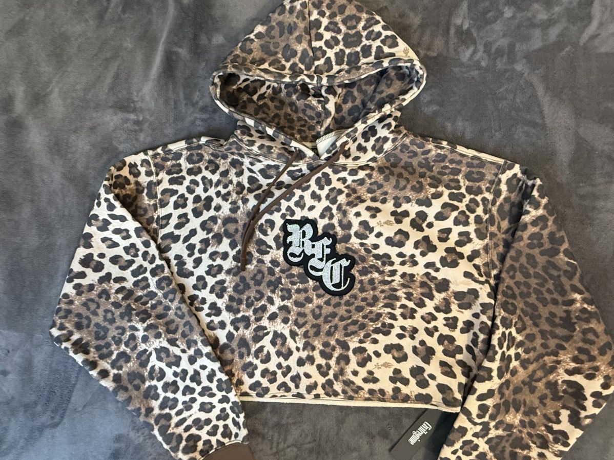 Civil Regime Civil Regime Leopard Print Crop Hoodie Size Large Size L / US 10 / IT 46 - 1 Thumbnail