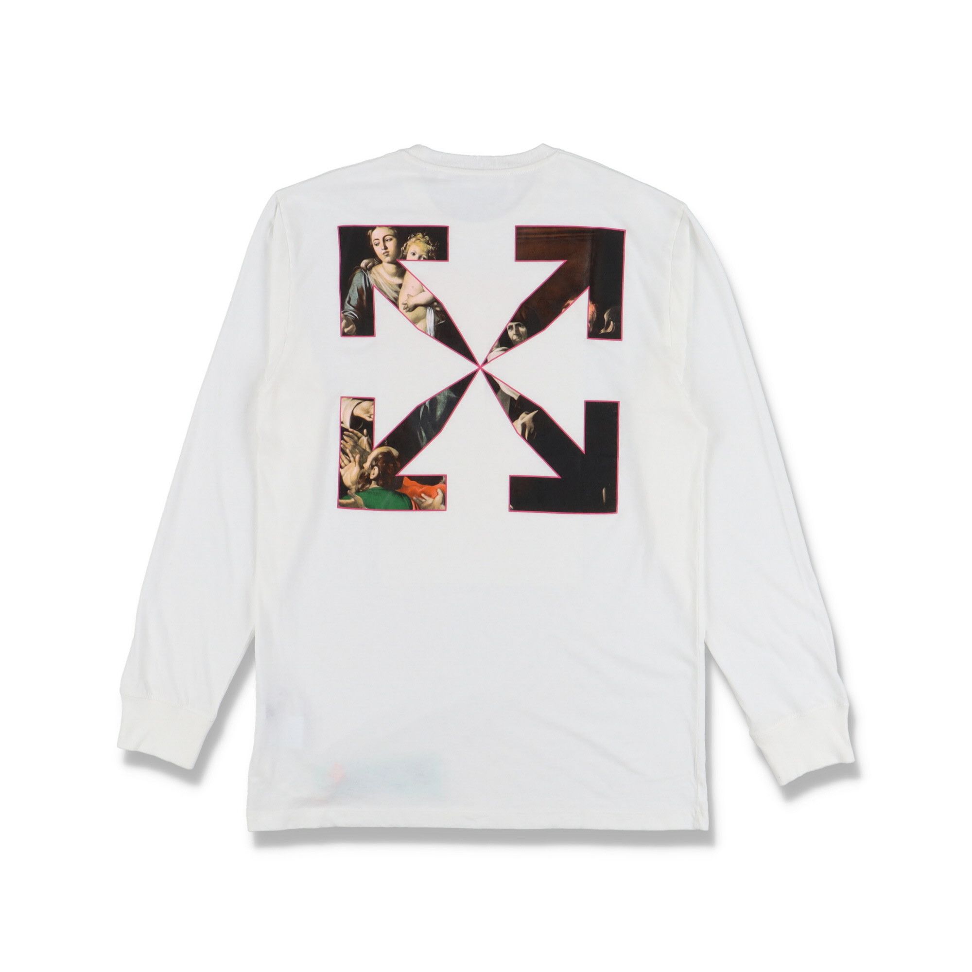 Off-White White Sprayed Caravaggio Arrows Long Sleeve T-Shirt Size US L / EU 52-54 / 3 - 7 Thumbnail