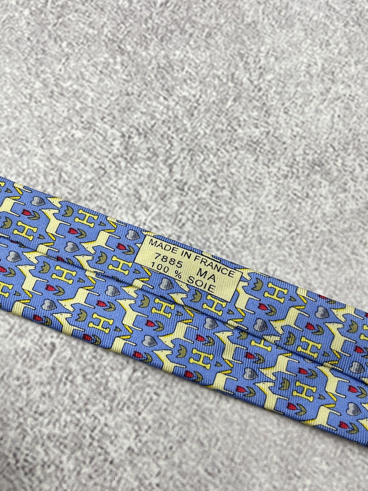 Hermes Vintage Hermes Silk Tie Monogram France Design Y2K Luxury Size ONE SIZE - 6 Thumbnail