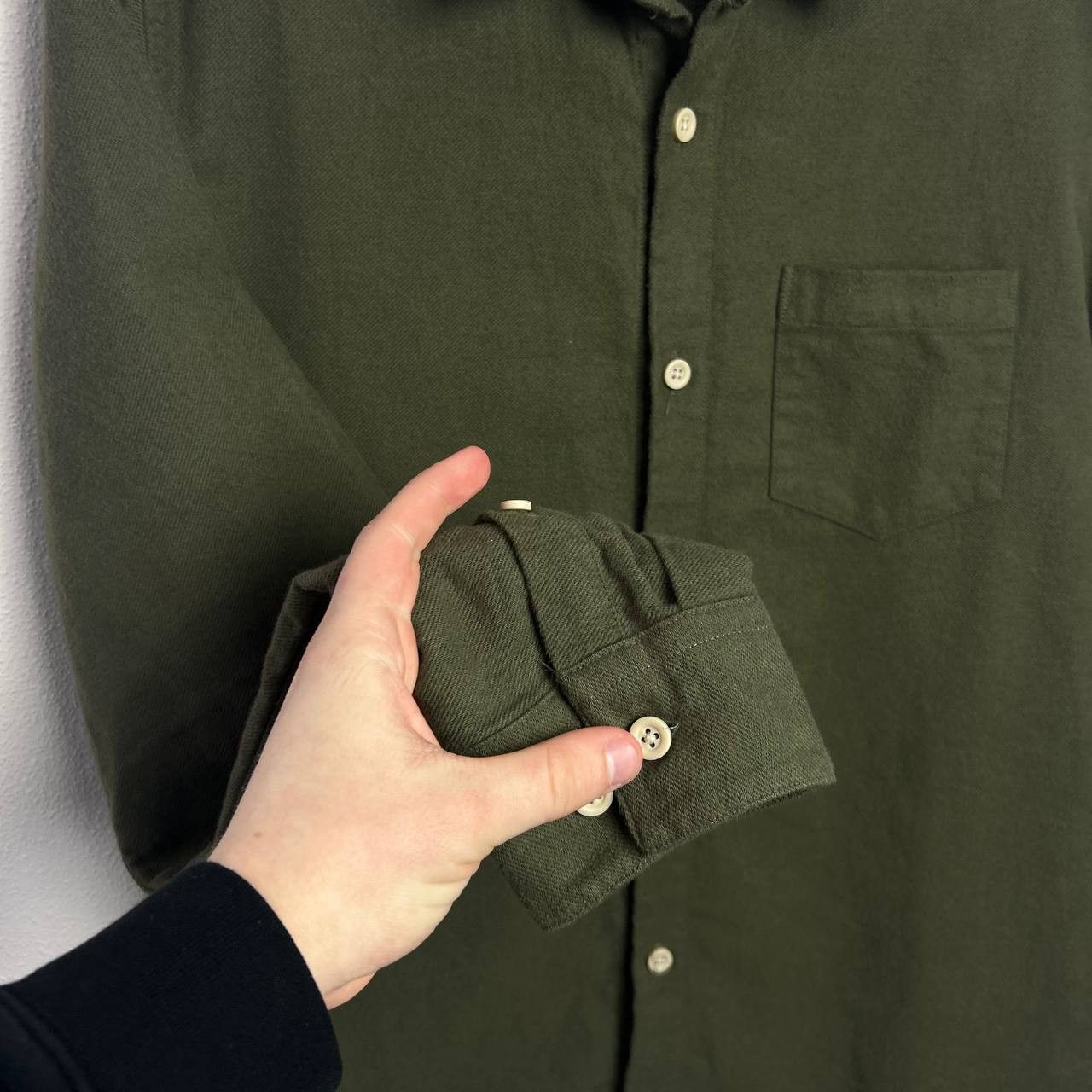 Folk Designer Folk Basic streetwear pocket plain button shirt Size US M / EU 48-50 / 2 - 5 Thumbnail