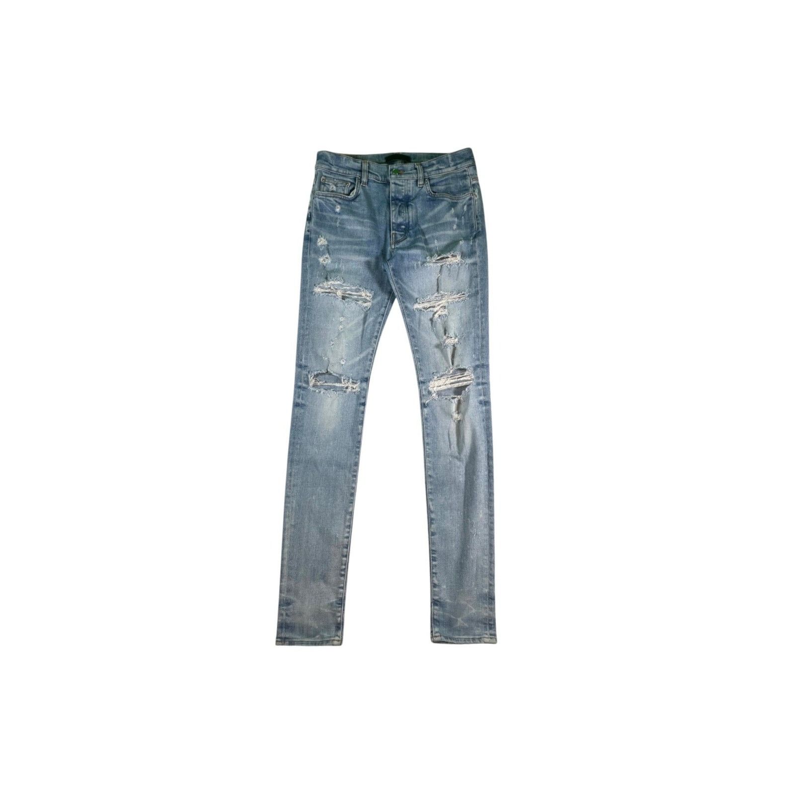 Amiri Amiri Rip Light Wash Jeans Size US 31 - 1 Thumbnail