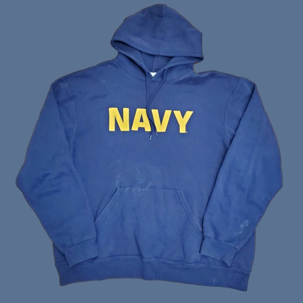 Soffe Soffe Hoodie Mens XL Blue Pullover Fleece Sweatshirt NAVY Military Graphic USA Shirt Mens XL Navy Blue US Navy Graphic Print Pullover Hoodie Size US XL / EU 56 / 4 - 1 Thumbnail