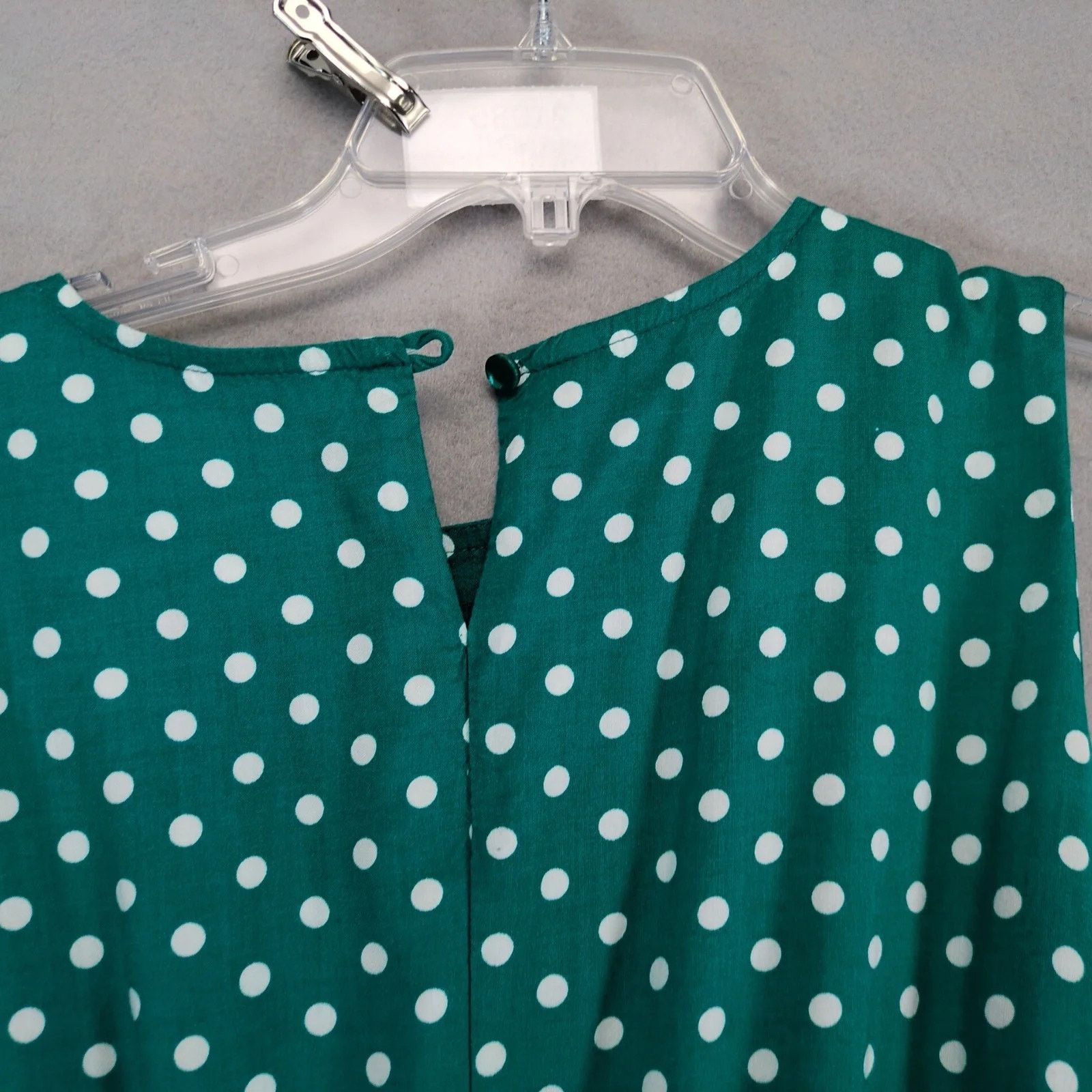 Blair Vtg Blair Boutique Green Polka Dot Midi Dress, Matching Belt Size XL / US 12-14 / IT 48-50 - 9 Thumbnail