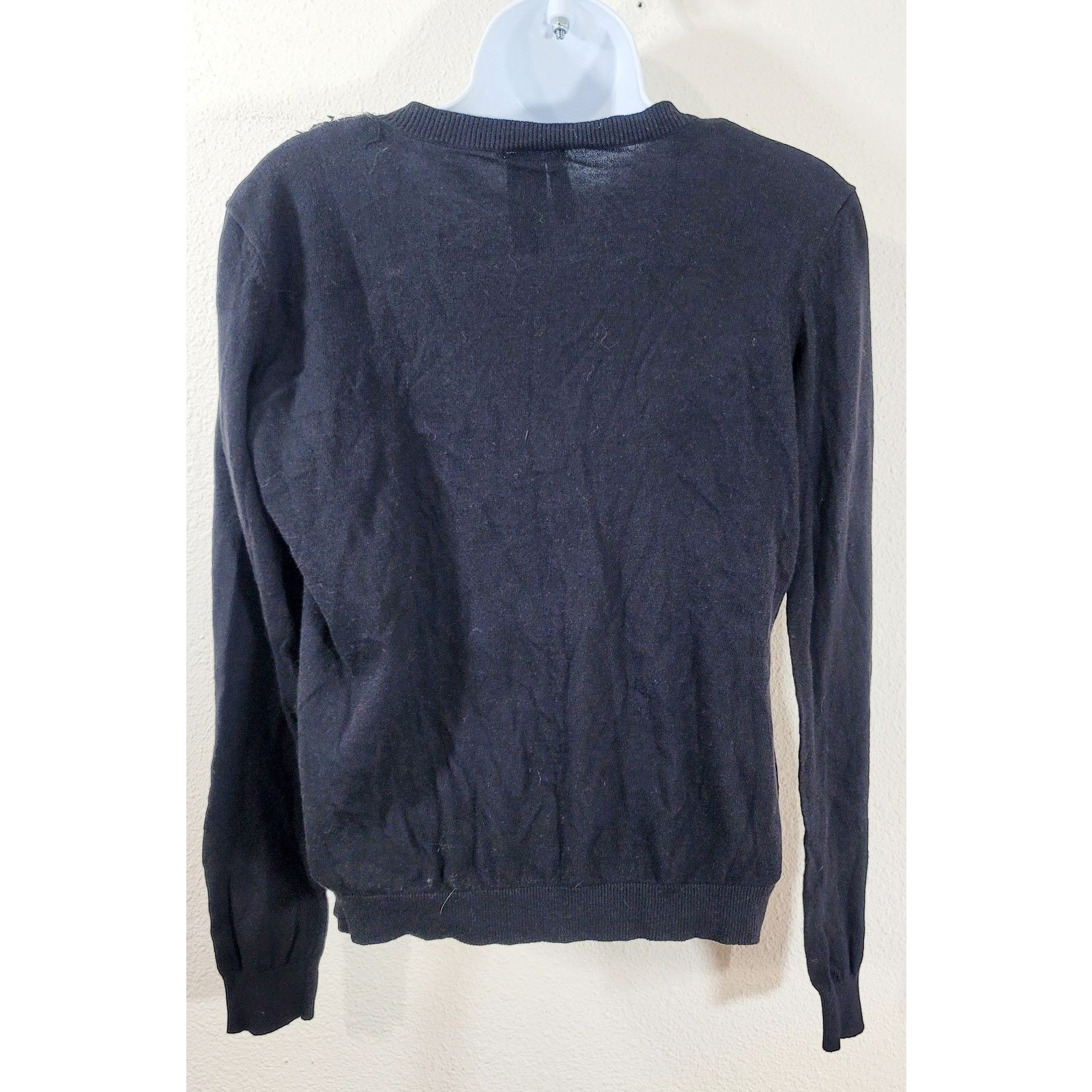 Other Bisou Bisou Black Cut Material Ruffled Cardigan Sweater XL Size XL / US 12-14 / IT 48-50 - 3 Thumbnail