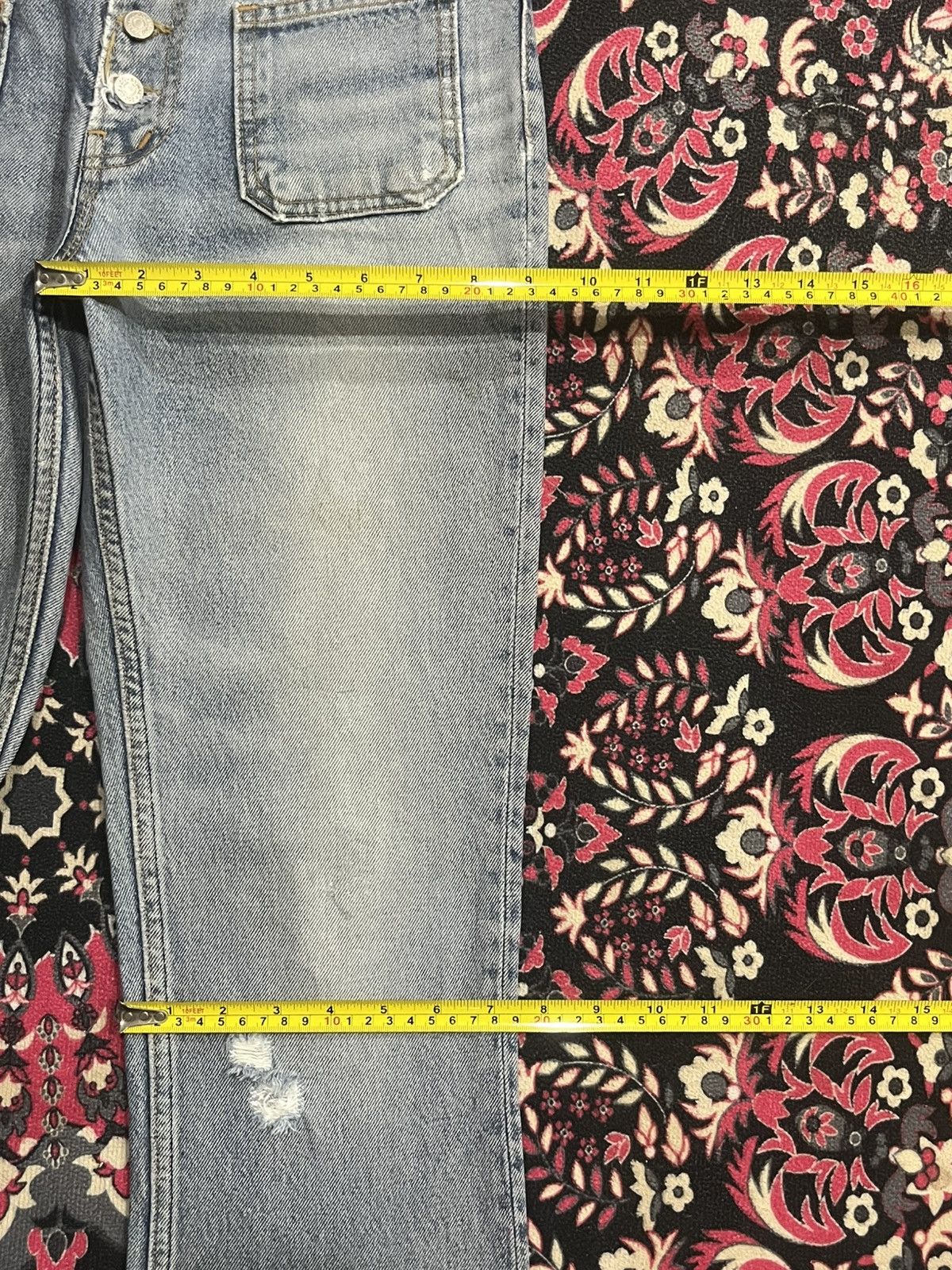 If Six Was Nine ⚡️Flare⚡️Vintage Jormanos Bell Bottom Bush Pants Blue Jeans Size US 29 - 16 Thumbnail