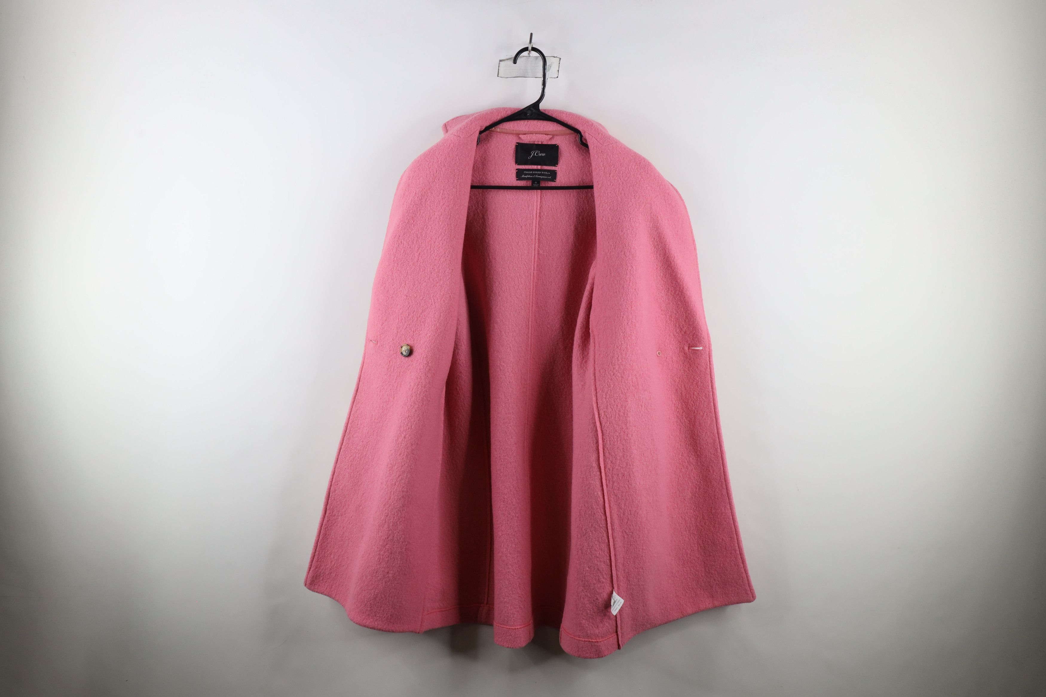 J.Crew × Vintage J Crew Italian Boiled Wool Daphne Topcoat Jacket Pink Size XS / US 0-2 / IT 36-38 - 8 Thumbnail