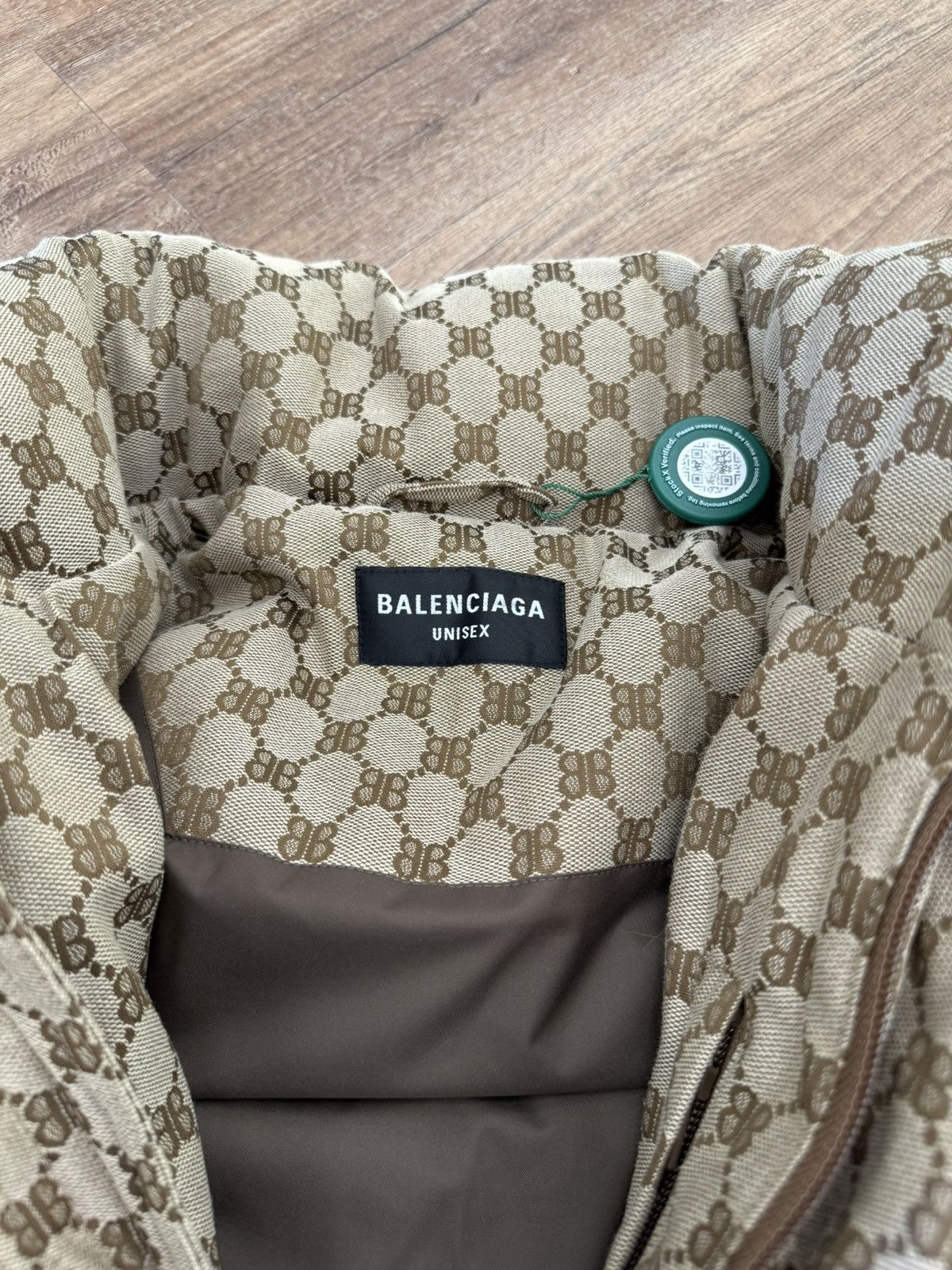 Balenciaga × Gucci Gucci x Balenciaga Hacker Cocoon Puffer Vest Size US XL / EU 56 / 4 - 7 Thumbnail
