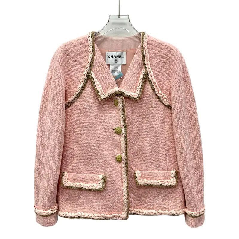 Chanel Chanel Pink Women's Jacket in Size S 0089 Size S / US 4 / IT 40 - 1 Thumbnail