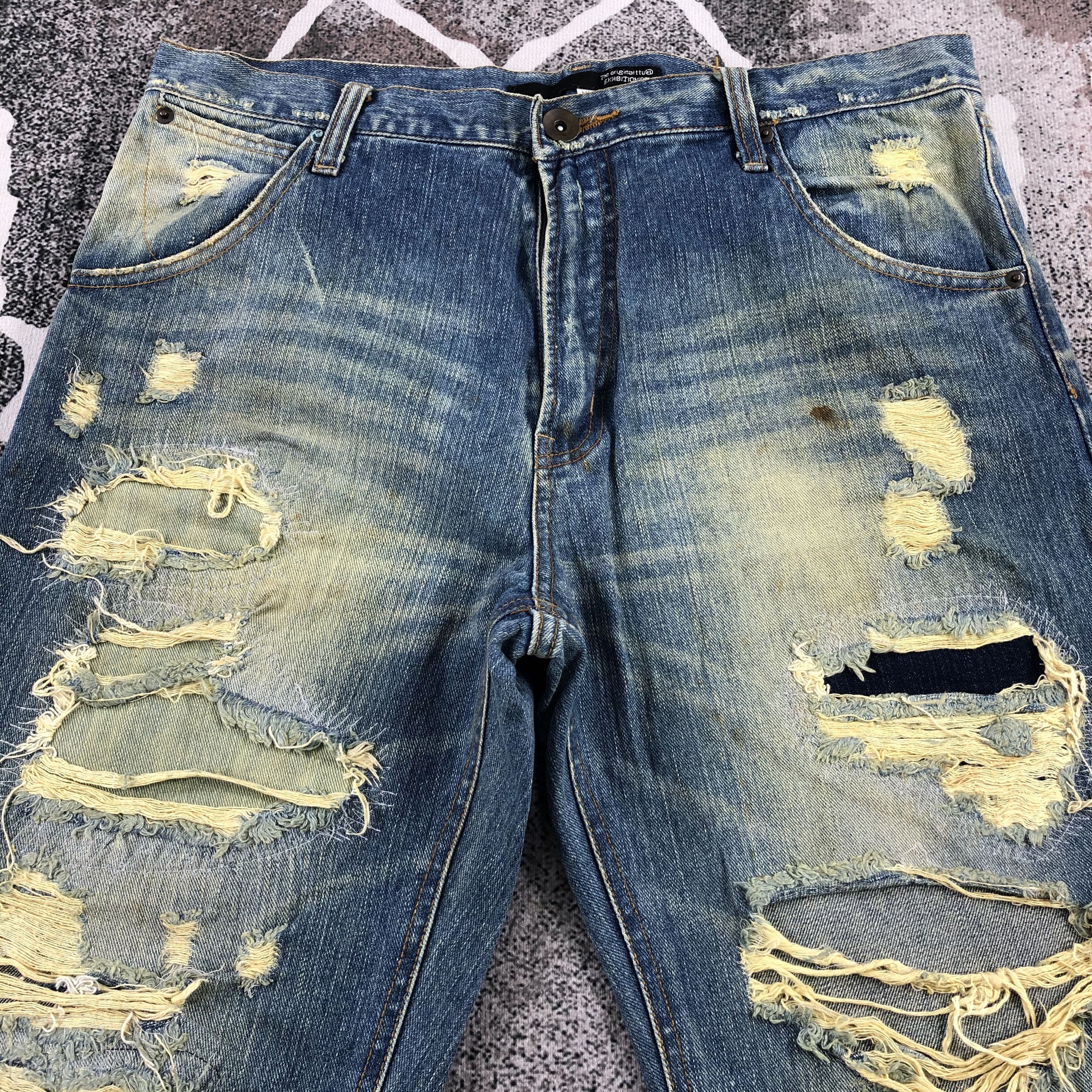 Japanese Brand Exhibitionist Jeans Distressed Denim KJ815 Size US 34 / EU 50 - 3 Thumbnail