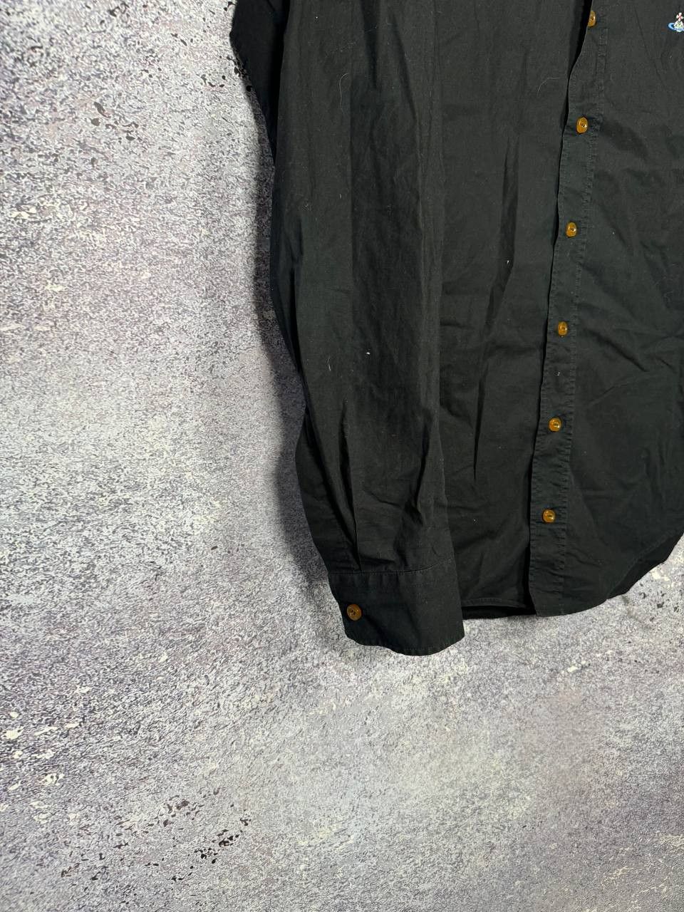 Designer × Vintage × Vivienne Westwood Vivienne Westwood Orb Embroidered Logo Blacj Shirt Button Size US M / EU 48-50 / 2 - 4 Thumbnail