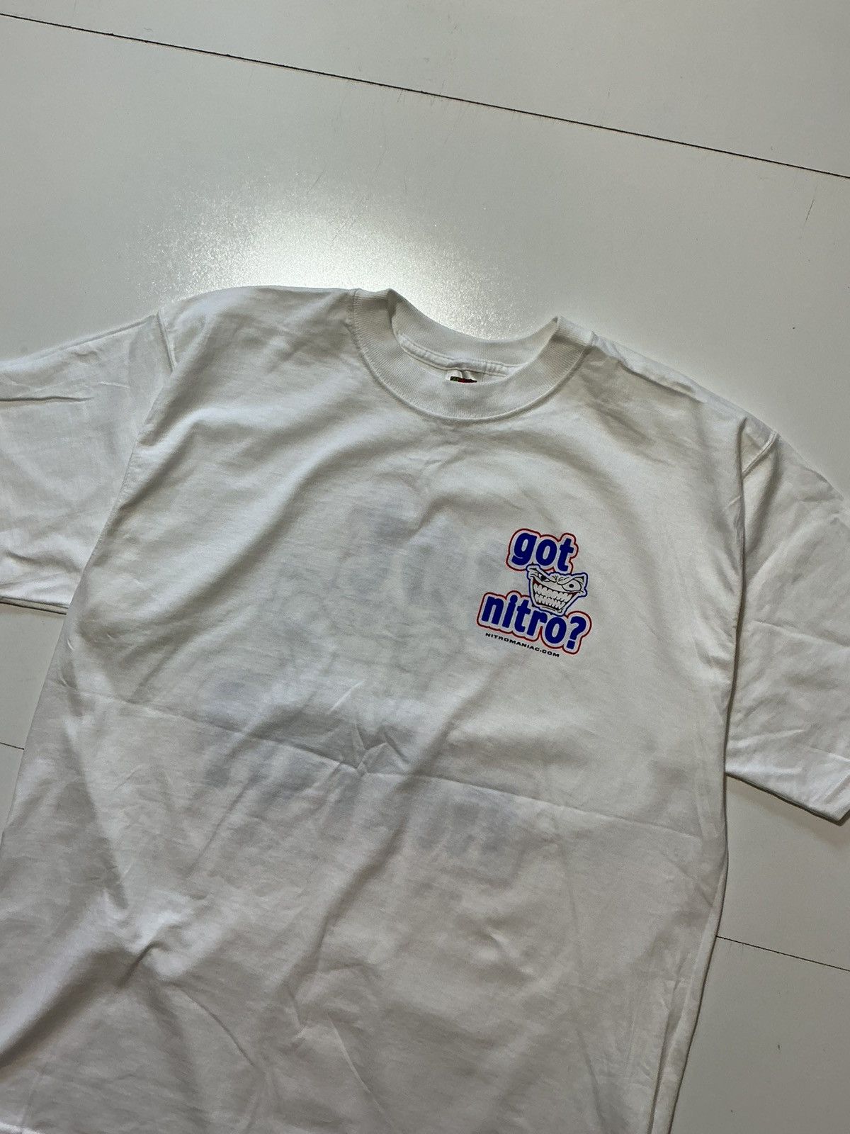 Vintage Vintage Nitro Maniac "Got Nitro?" Racing Graphic S/S T-Shirt Size US XL / EU 56 / 4 - 4 Thumbnail