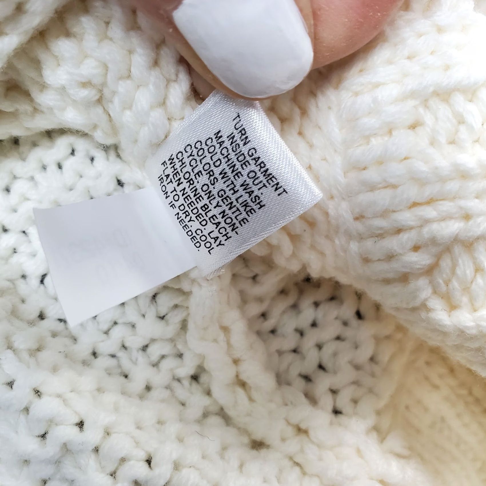 Express Express Cardigan Sweater Womens Small Tan Chunky Open Knit Fold Over Neck Snap Size S / US 4 / IT 40 - 7 Thumbnail