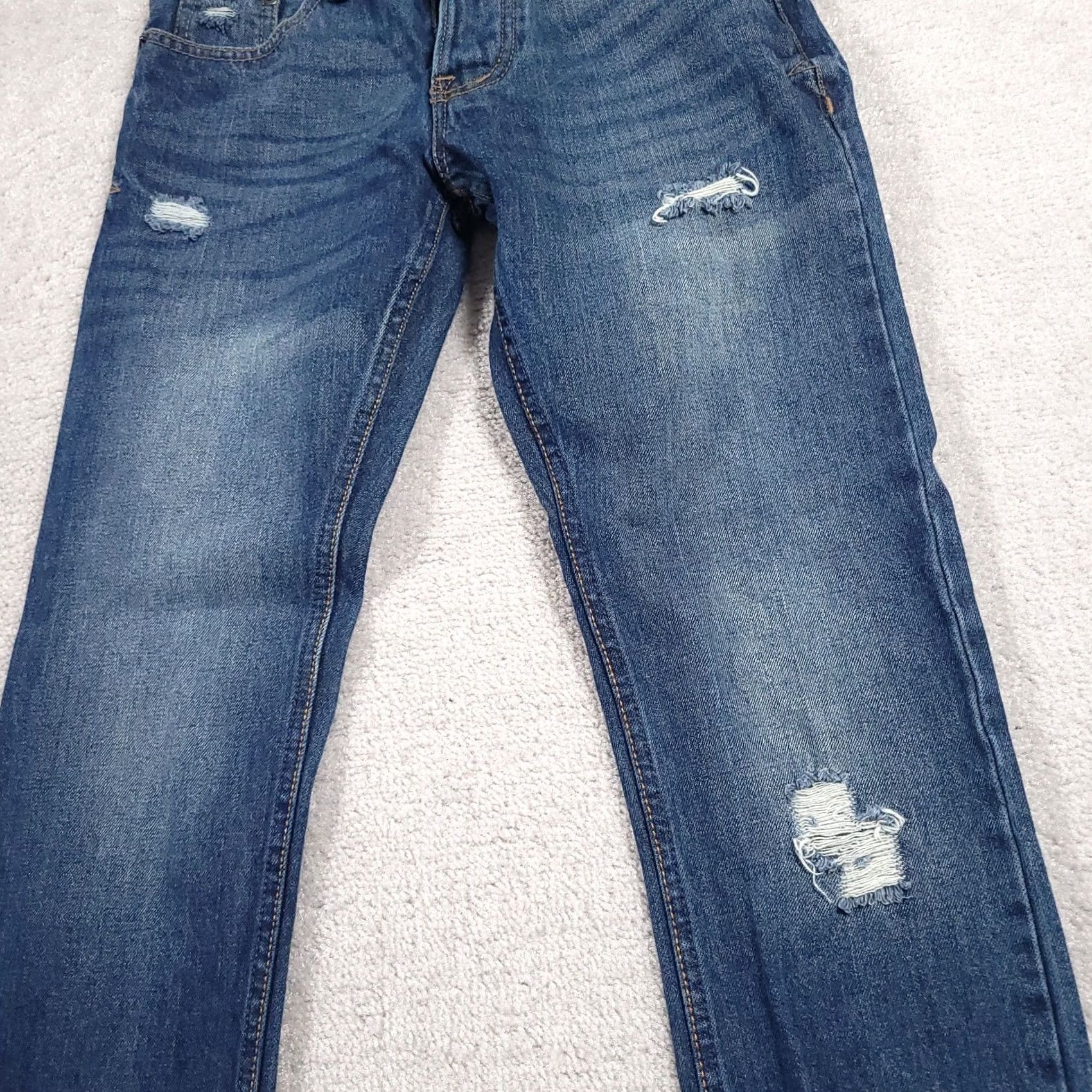 Vintage Aéropostale Jeans Slim Straight Denim 28/28 Distressed Button Fly Boys Mens Sized 28 Blue Denim Shirt? Size US 28 / EU 44 - 4 Thumbnail