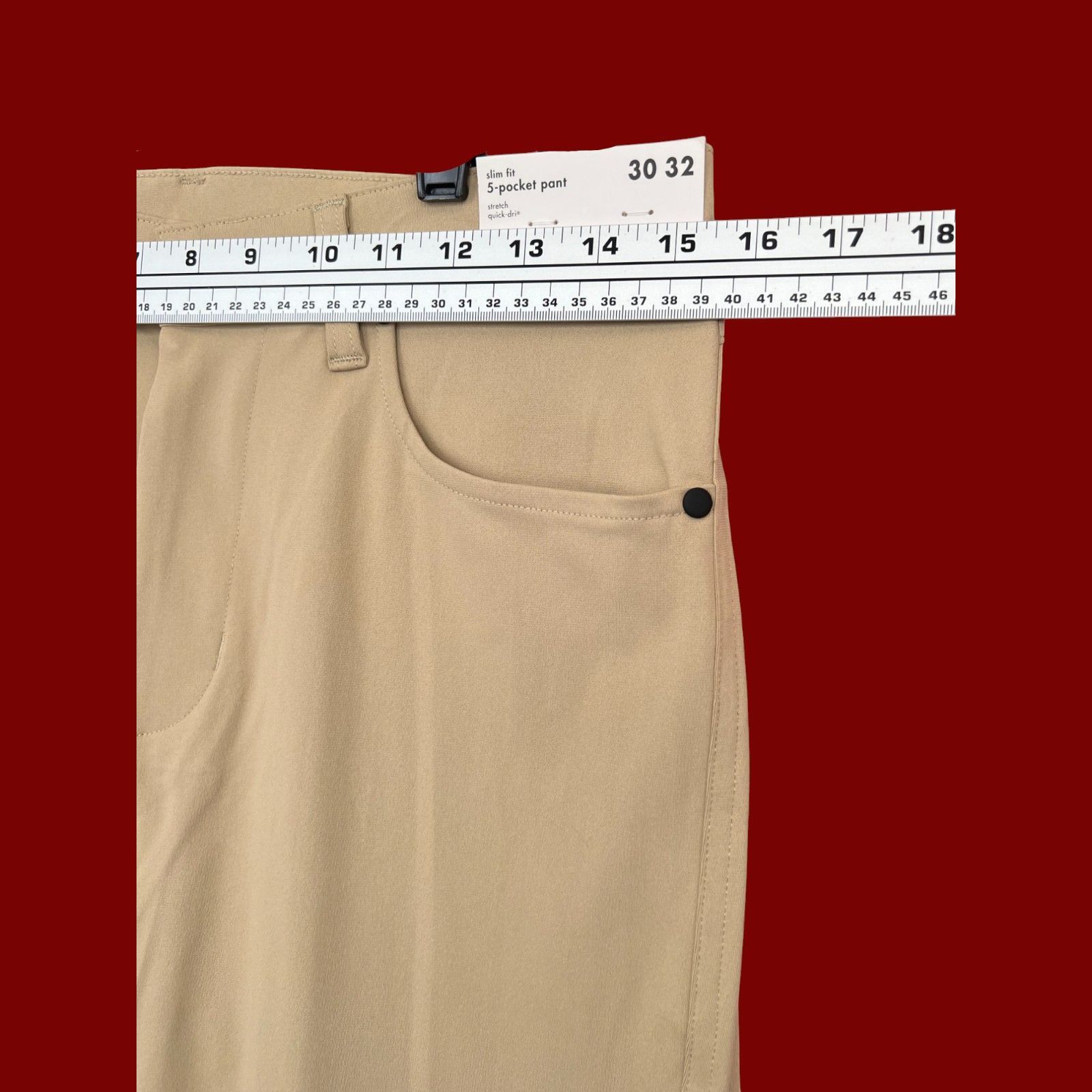 Other Stylus - Men's Slim Fit Flat Front Chino Pants - 5 Pockets - Size US 30 / EU 46 - 5 Thumbnail