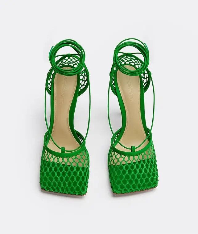 Bottega Veneta o1n1vont1225 Stretch Lace-up Sandals in Grass Size US 11 / IT 41 - 4 Thumbnail